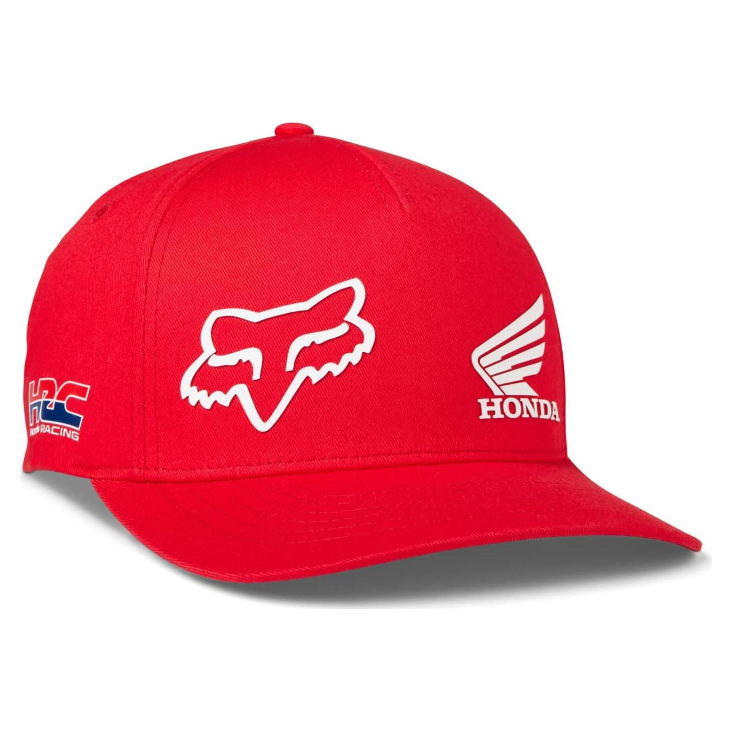 Gorra Flexfit Fox X Honda Estándar Hombre Rojo Llama