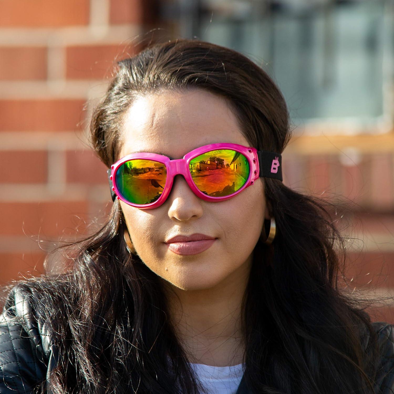 Gafas de Moto Birdz Eyewear Eagle - 3 Pares Rosa con Lentes