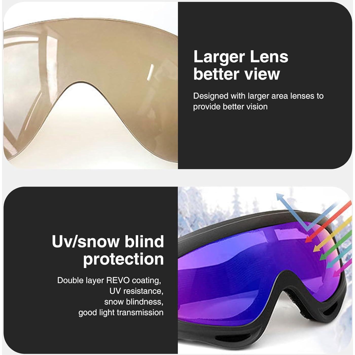 Paquete de 8 Gafas de Esquí y Motocicleta UKG-001 - Unisex