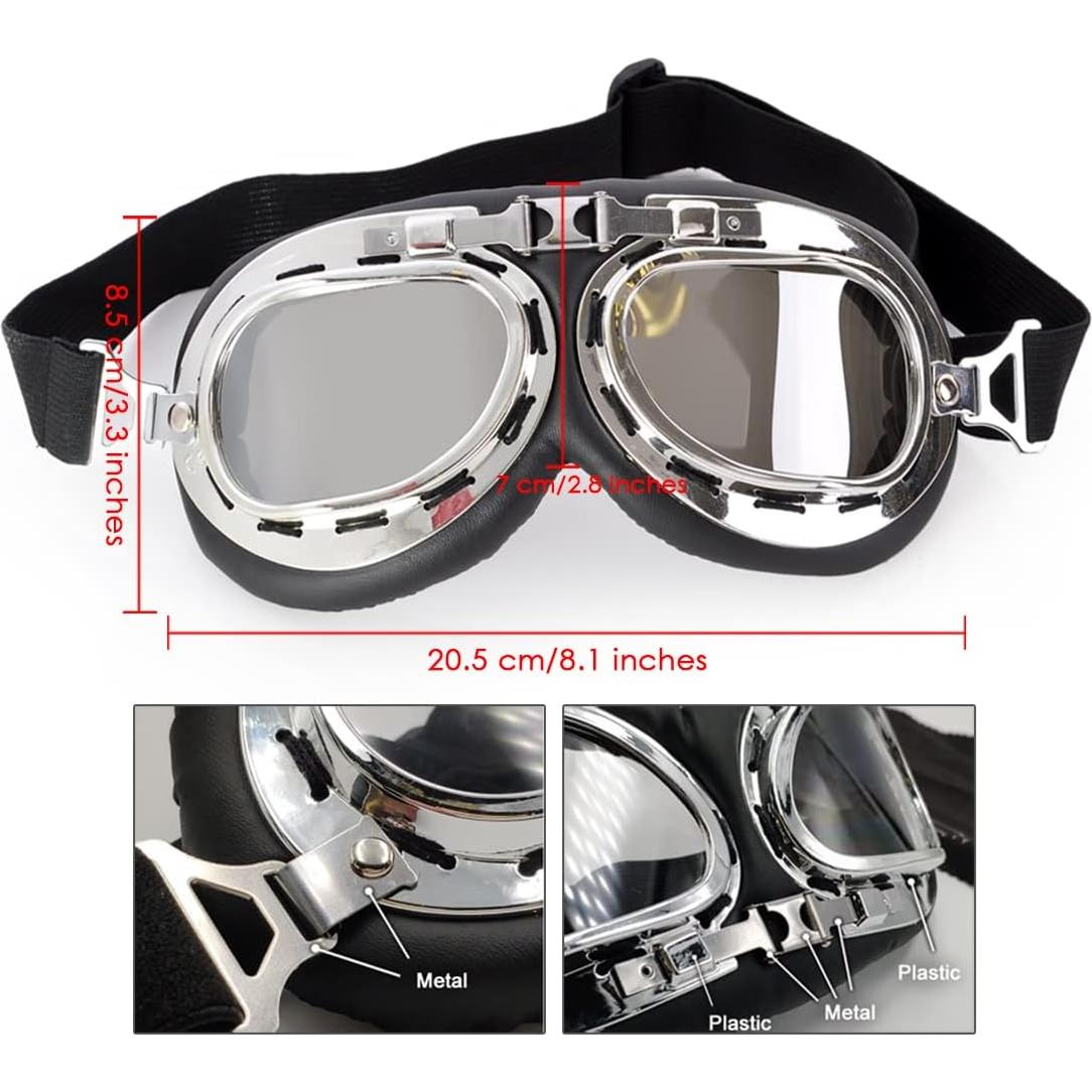 Gafas de Cosplay Steampunk Retro Piloto para Adultos