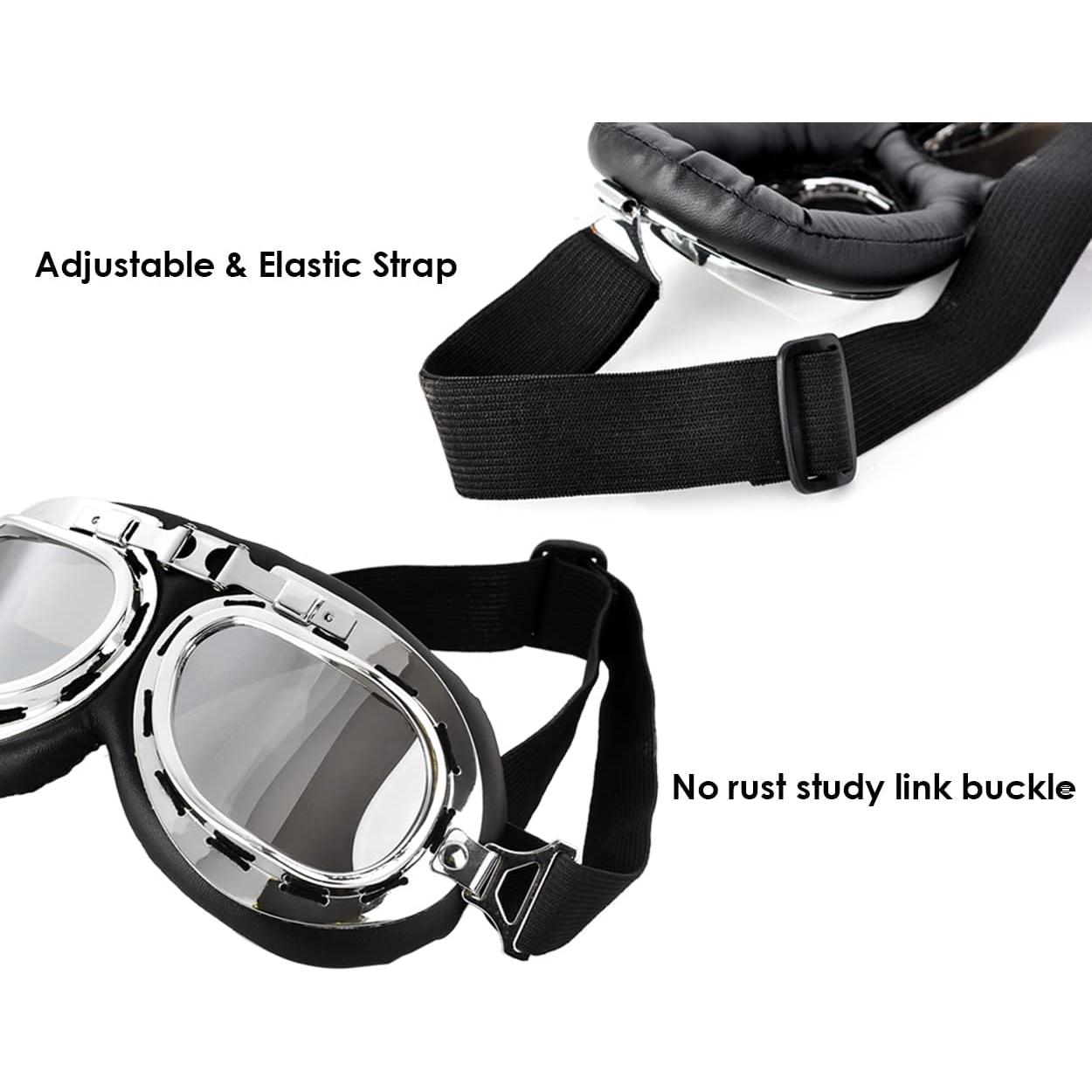 Gafas de Cosplay Steampunk Retro Piloto para Adultos