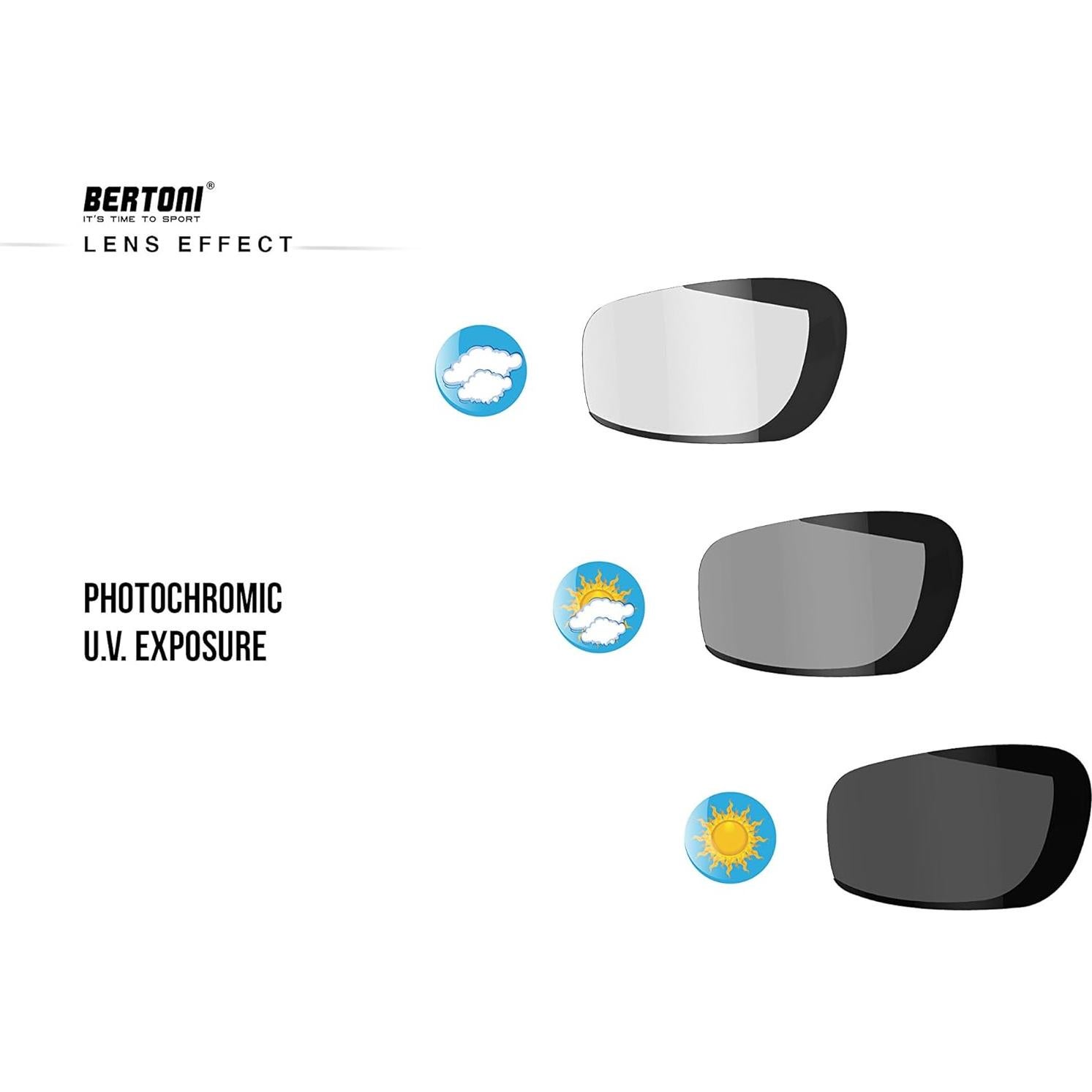 Gafas de Moto Bertoni 112 con Lentes Fotoquímicas Antivaho