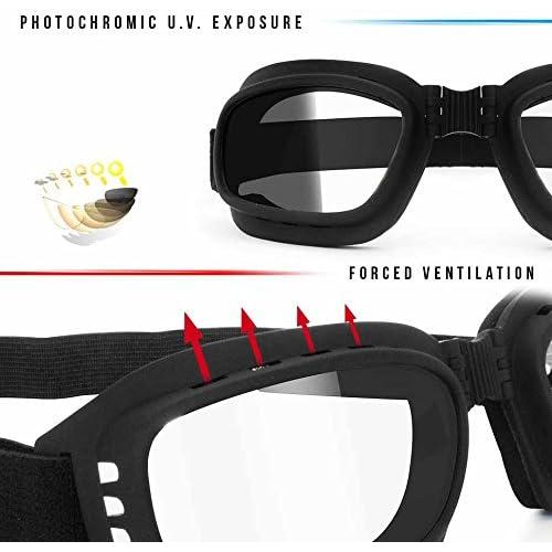 Gafas de Moto Bertoni 112 con Lentes Fotoquímicas Antivaho