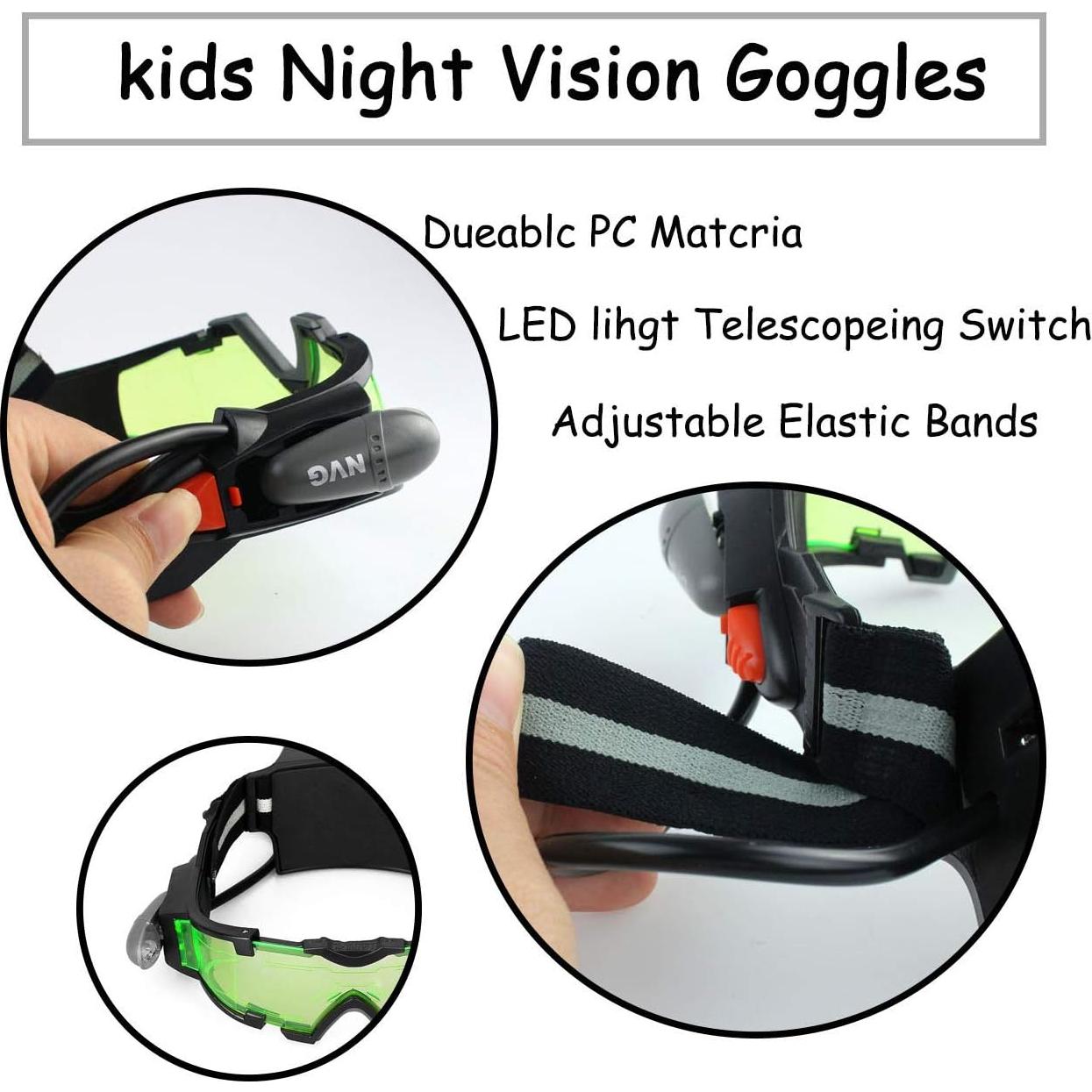 Gafas de Visión Nocturna Yolyoo para Niños con LED Verde