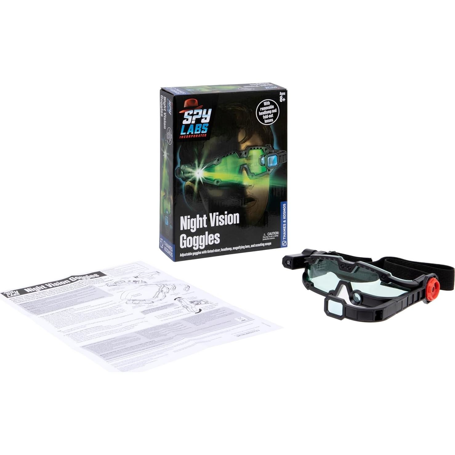 Gafas de Visión Nocturna Thames & Kosmos con Linterna LED Verde