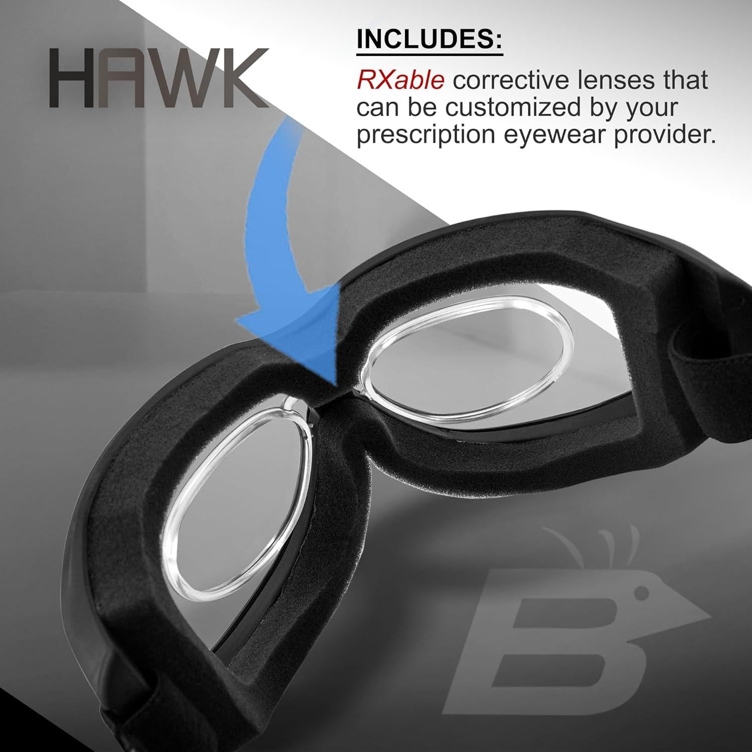 Gafas de Protección Birdz Eyewear Hawk RXables Anti-vaho
