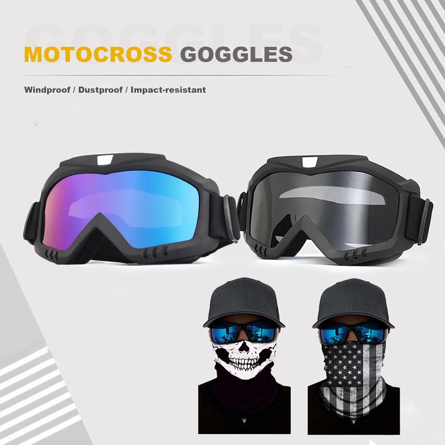 Gafas de Ciclismo Immoono con Bufandas Faciales - 2 Pcs