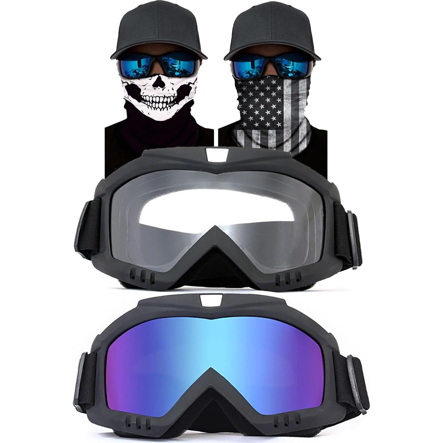 Gafas de Ciclismo Immoono con Bufandas Faciales - 2 Pcs