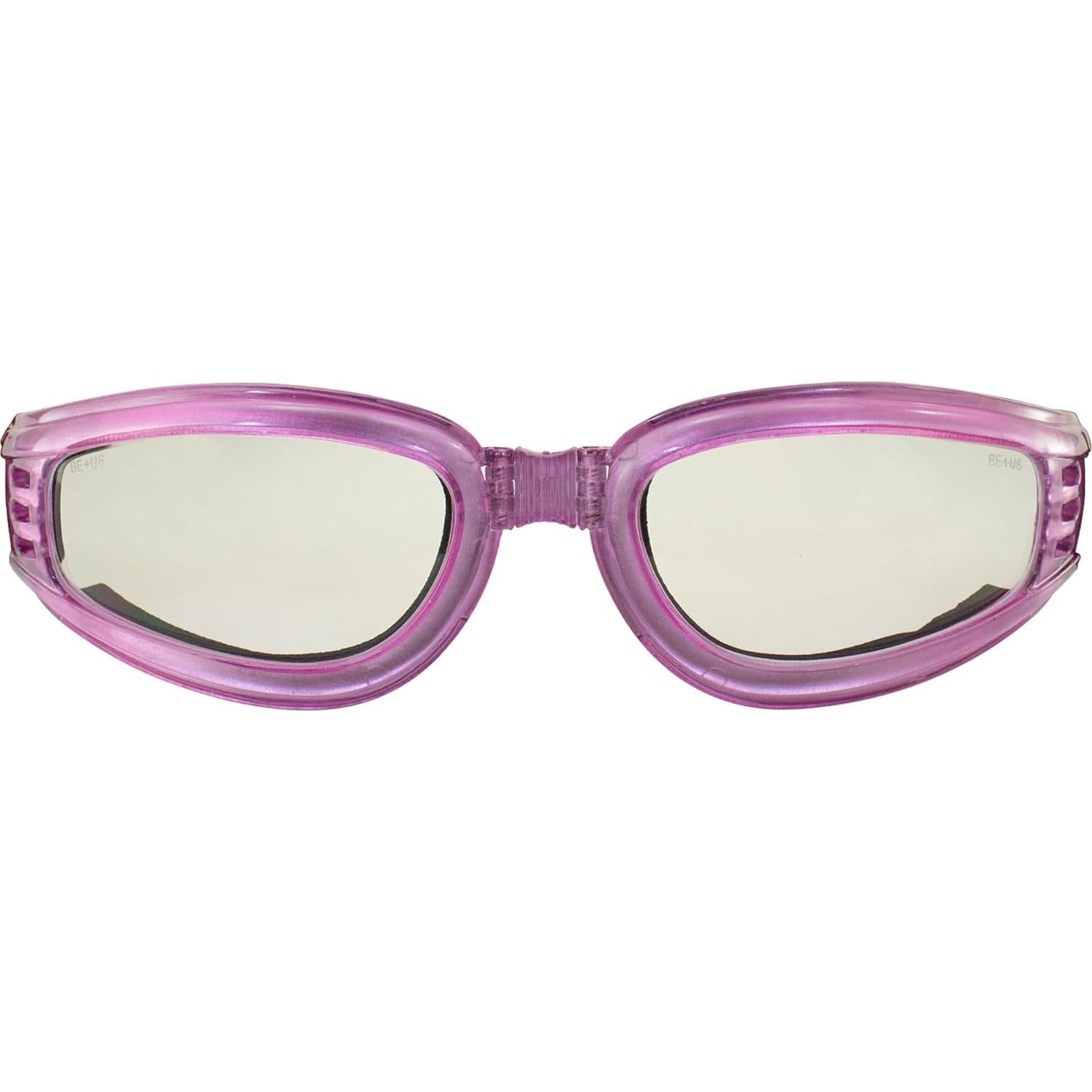 Gafas de Moto Birdz Eyewear Cardinal Plegables Rosa Translucido