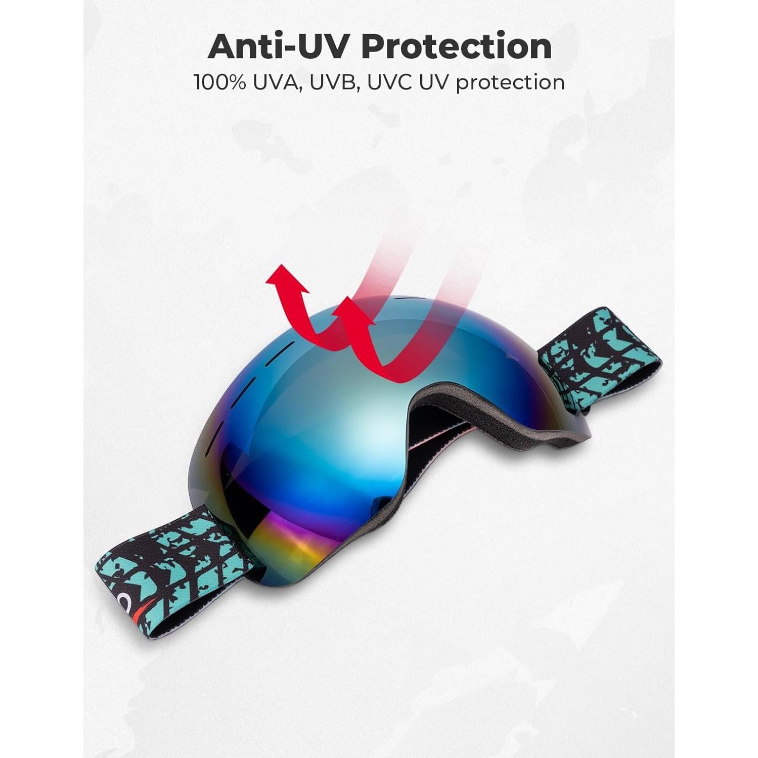 Gafas de Moto KEMIMOTO Amarillas Sin Marco 125g Protección UV