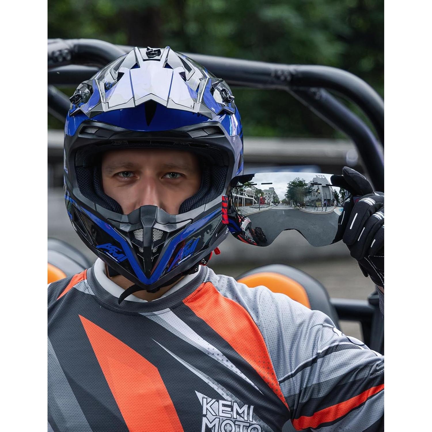 Gafas de Moto KEMIMOTO Amarillas Sin Marco 125g Protección UV