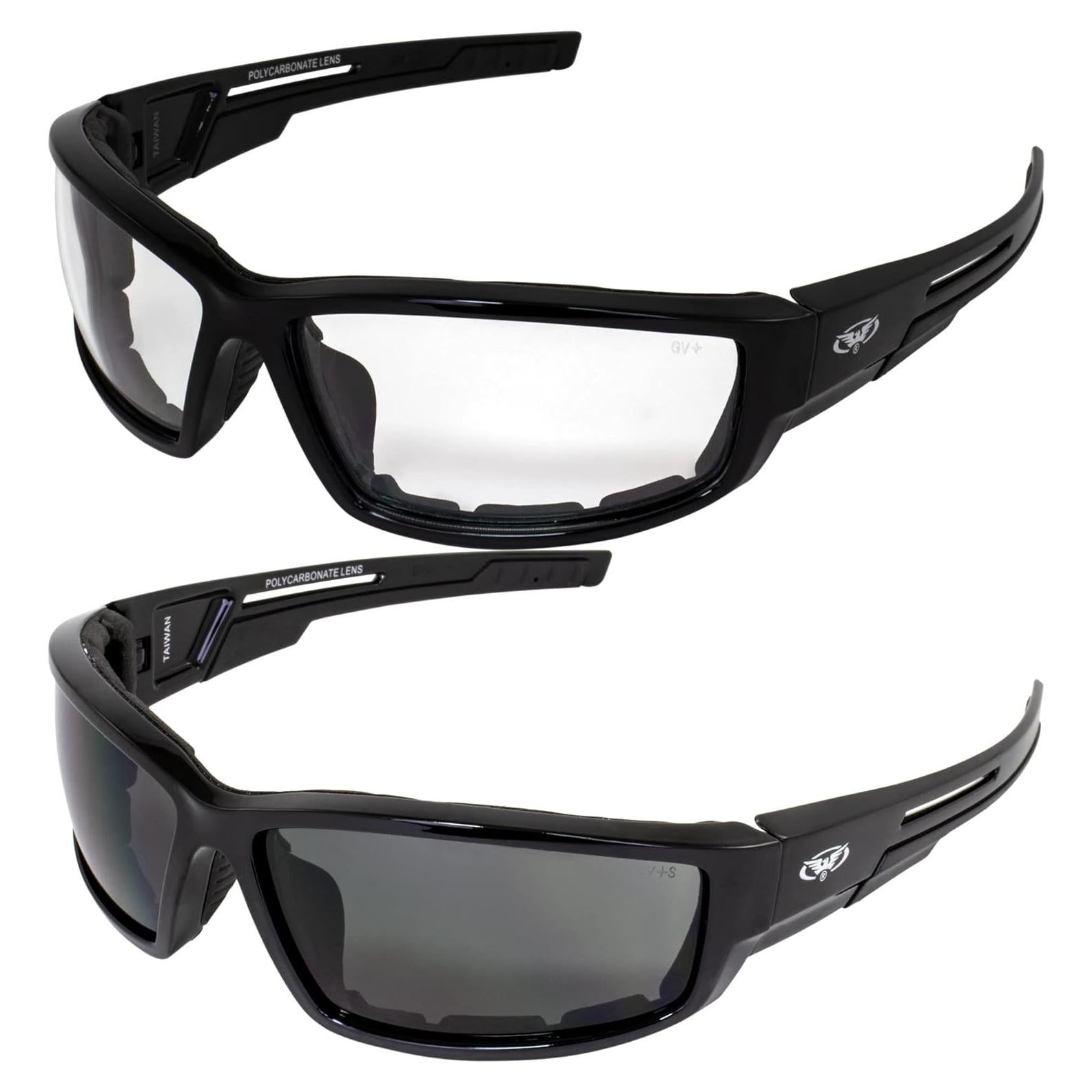 Gafas de Motocicleta Acolchadas Global Vision - 2 Pares UV400