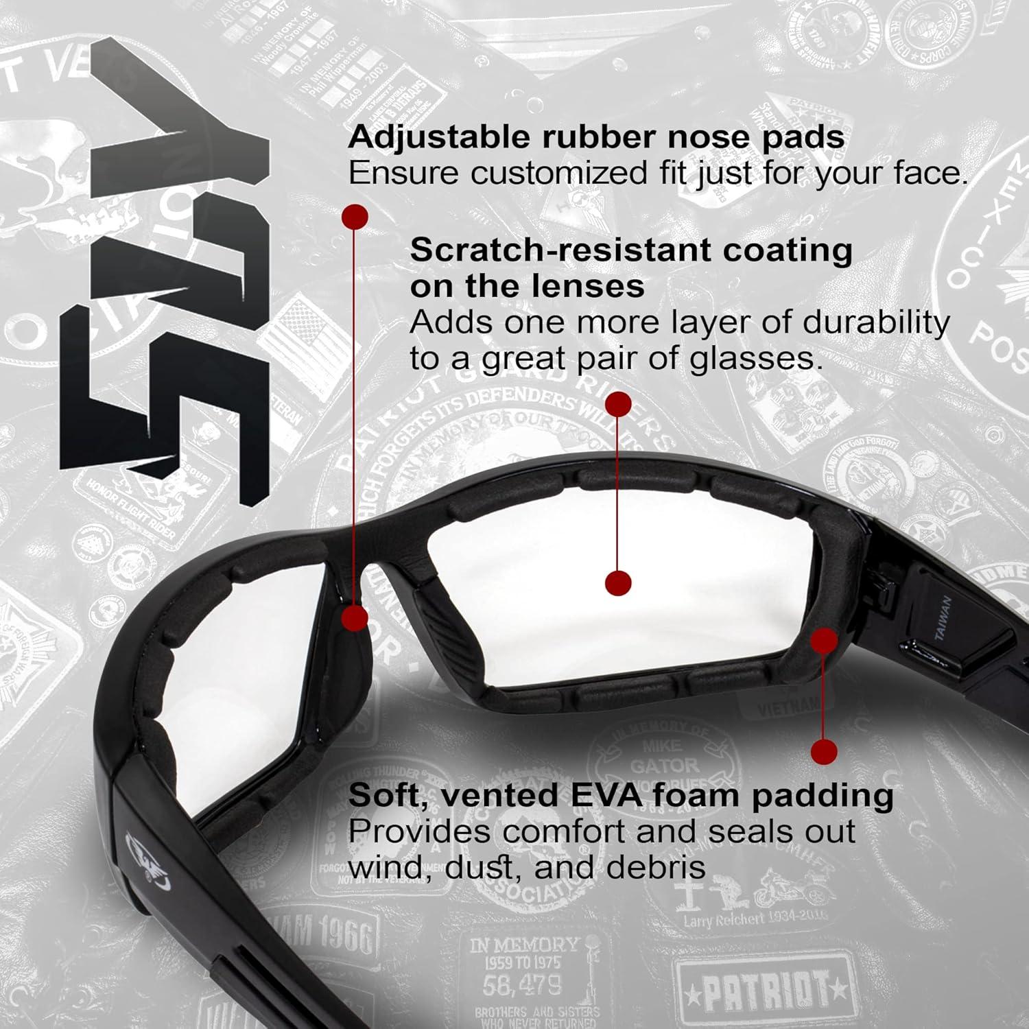 Gafas de Motocicleta Acolchadas Global Vision - 2 Pares UV400