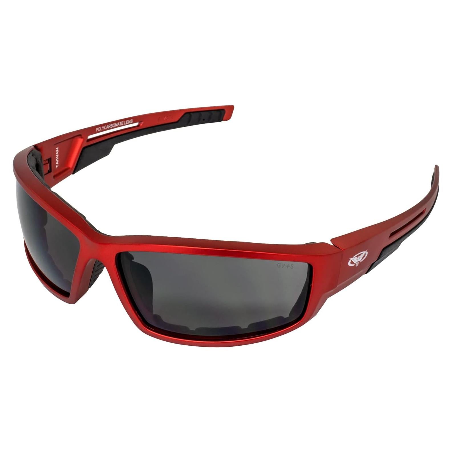 Gafas de sol de motocicleta Global Vision Sly rojo ahumado