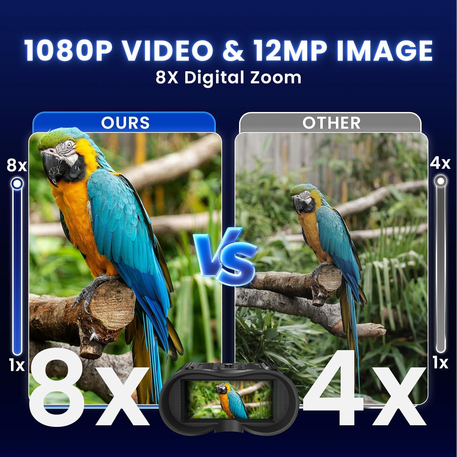 Gafas de Visión Nocturna AILNJUC 8X con Soporte para Casco