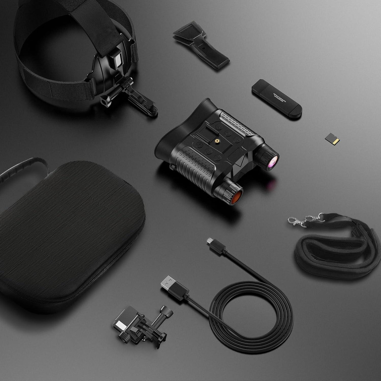 Gafas de Visión Nocturna AILNJUC 8X con Soporte para Casco