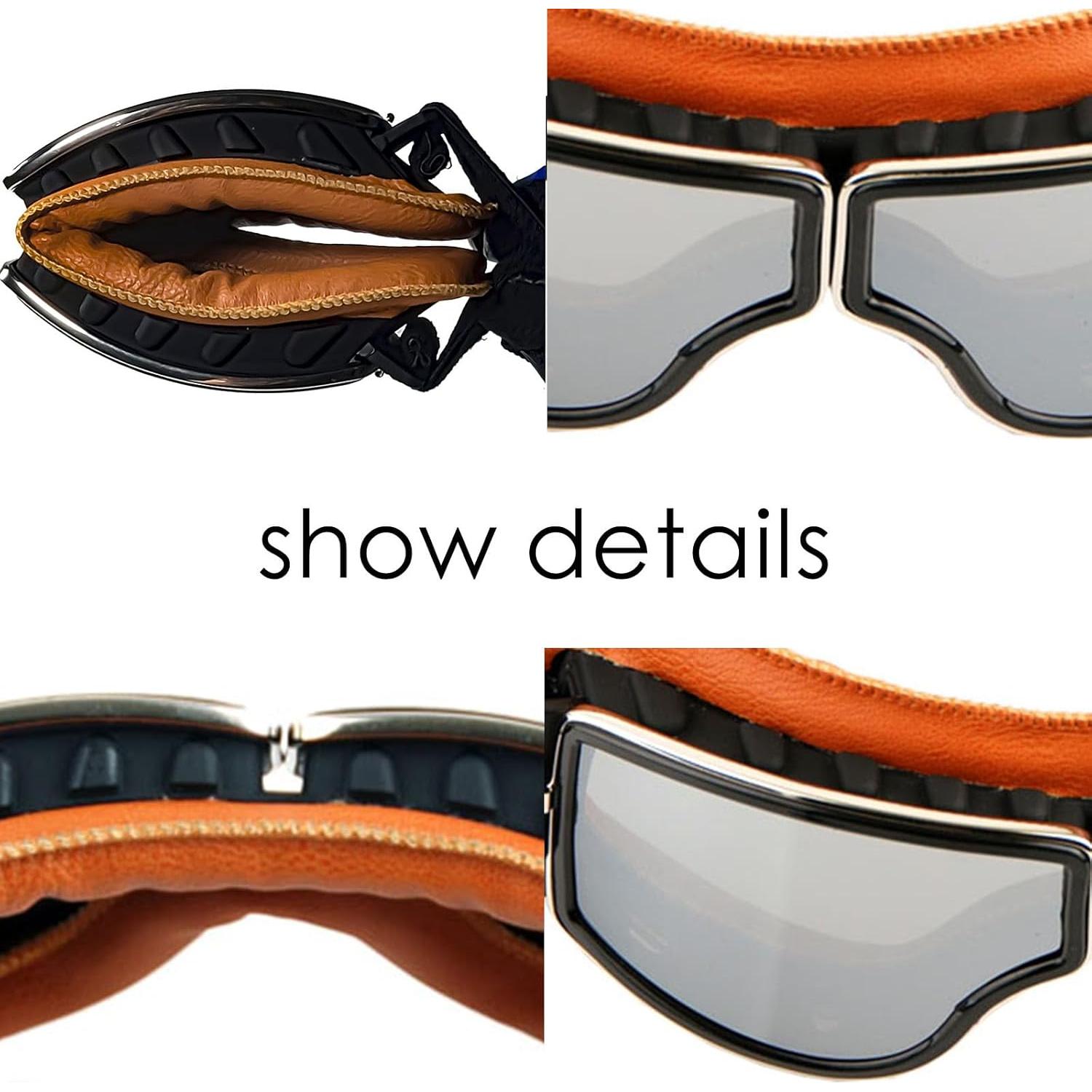 Gafas de Motocicleta Vintage Power Gear GK-631 Lente Ahumada