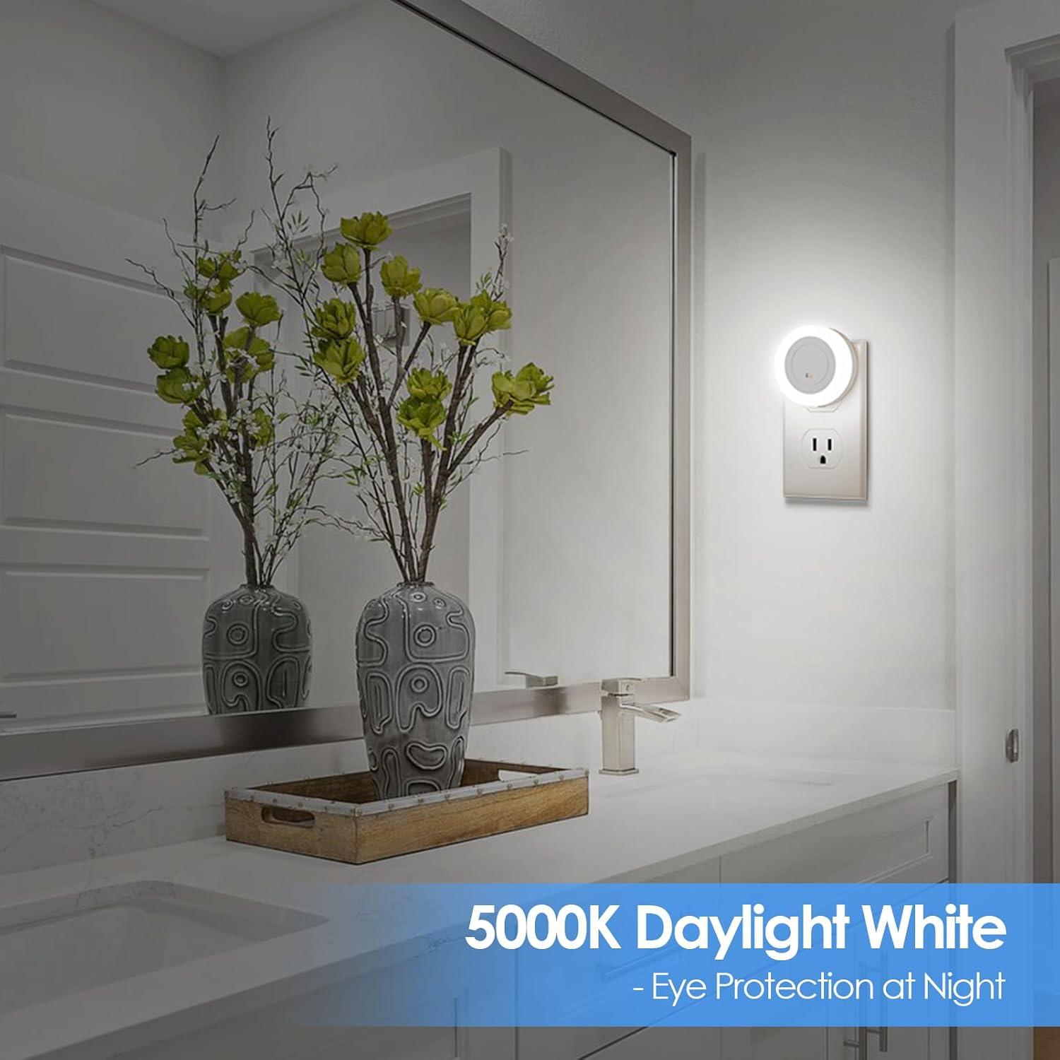 Luz Nocturna LED Regulable con Sensor Crepúsculo 2 Unidades