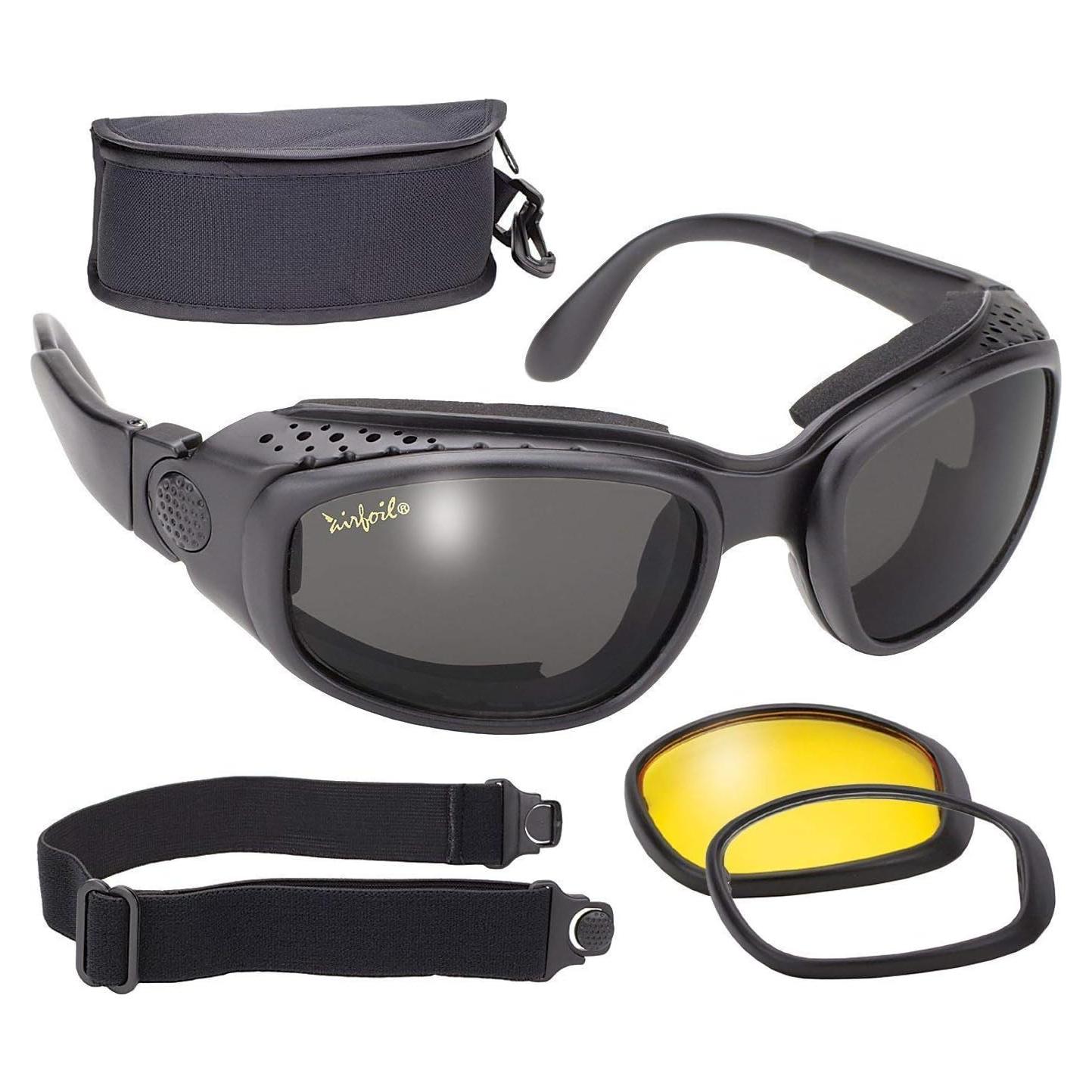 Gafas de sol convertibles Pacific Coast Airfoil negras con 3 lentes