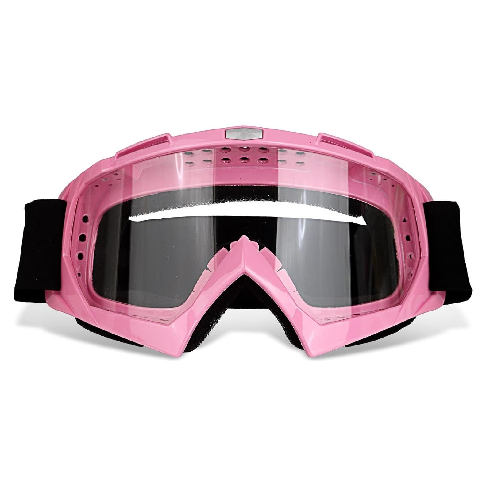 Gafas de Motocross UV Protección TPU Rosa Lente Clara
