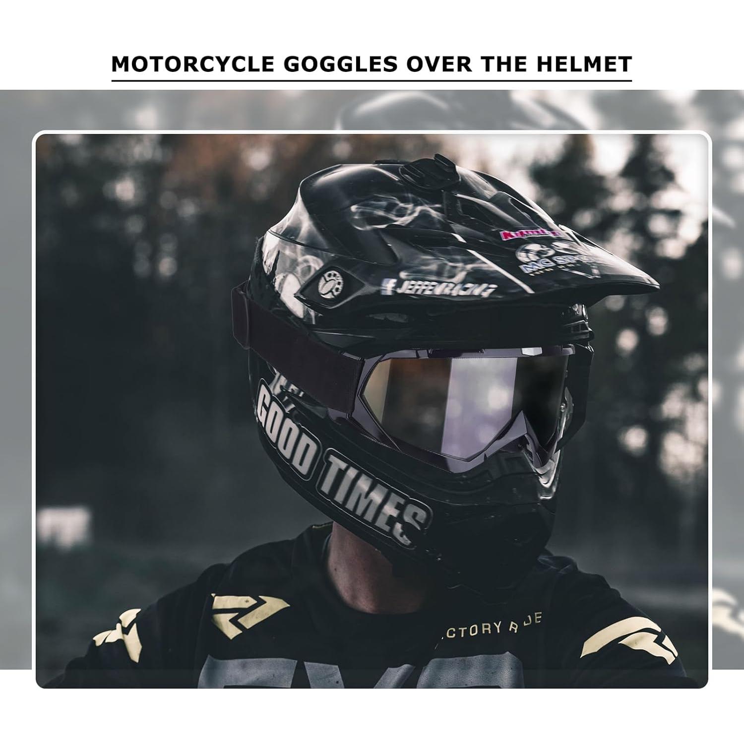 Gafas de Motocross UV Protección TPU Rosa Lente Clara