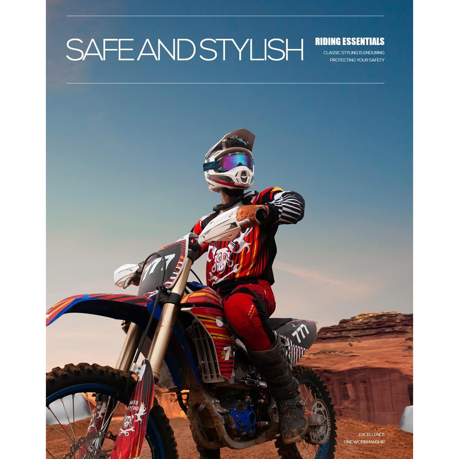 Gafas de Motocross BATFOX F816 para Niños - UV400, Antideslizantes