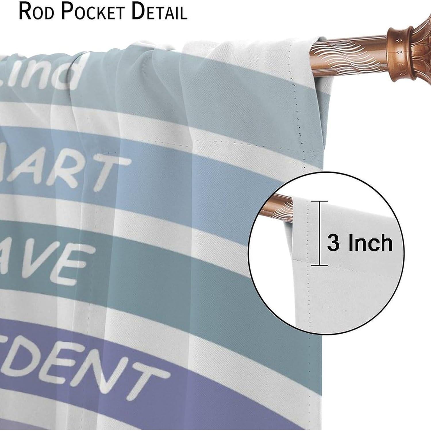 Cortinas Blackout YungHo Arcoíris Boho 53x114 cm - 2 Paneles