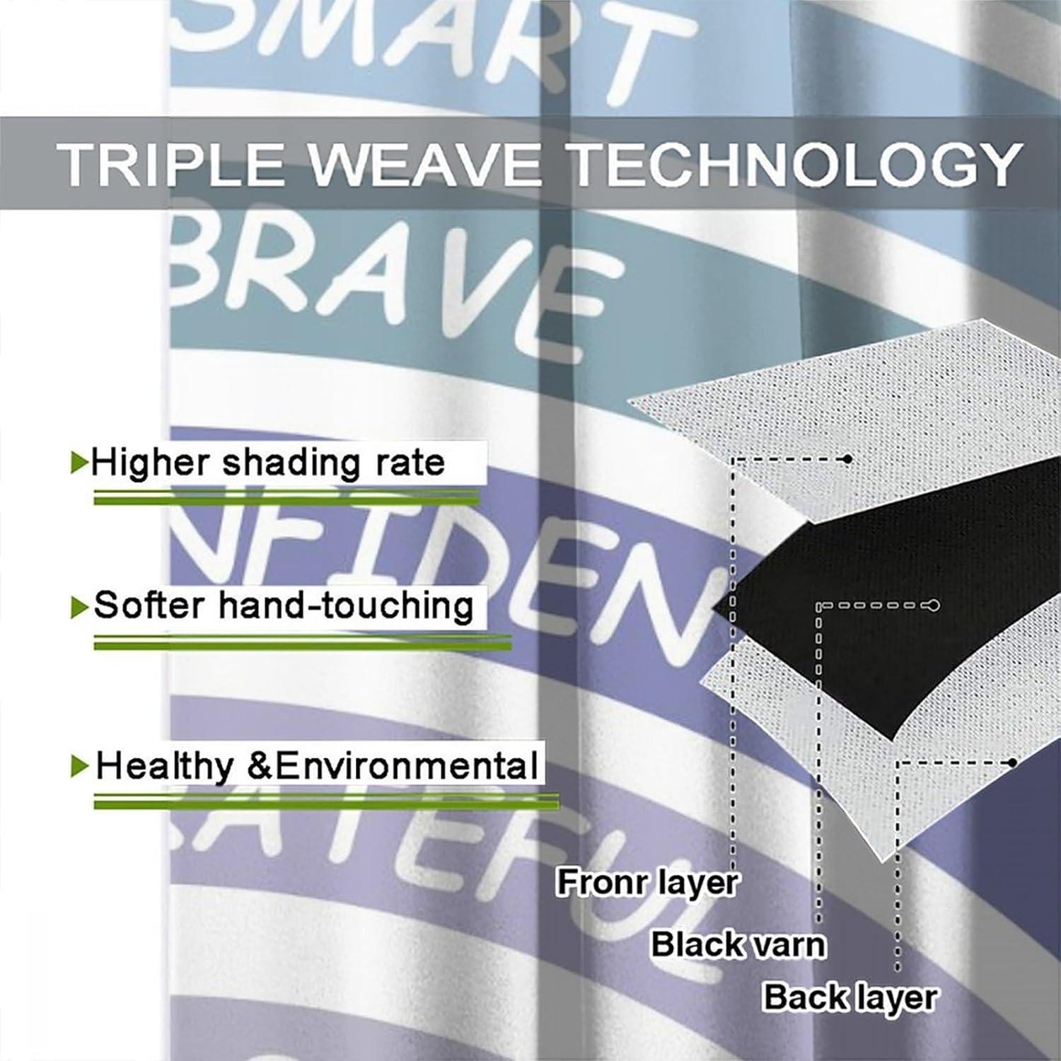 Cortinas Blackout YungHo Arcoíris Boho 53x114 cm - 2 Paneles