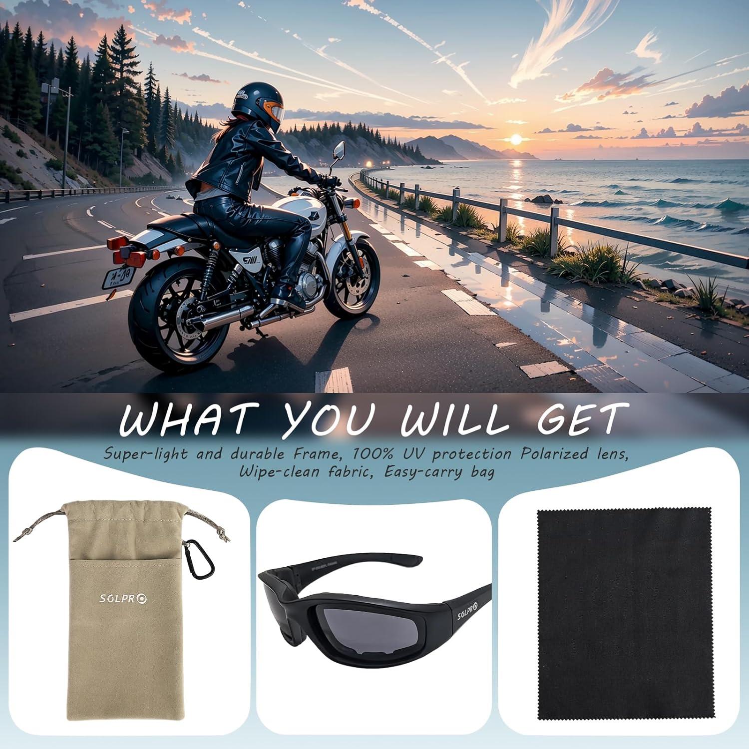 Gafas de sol polarizadas TR90 para motocicleta y deportes