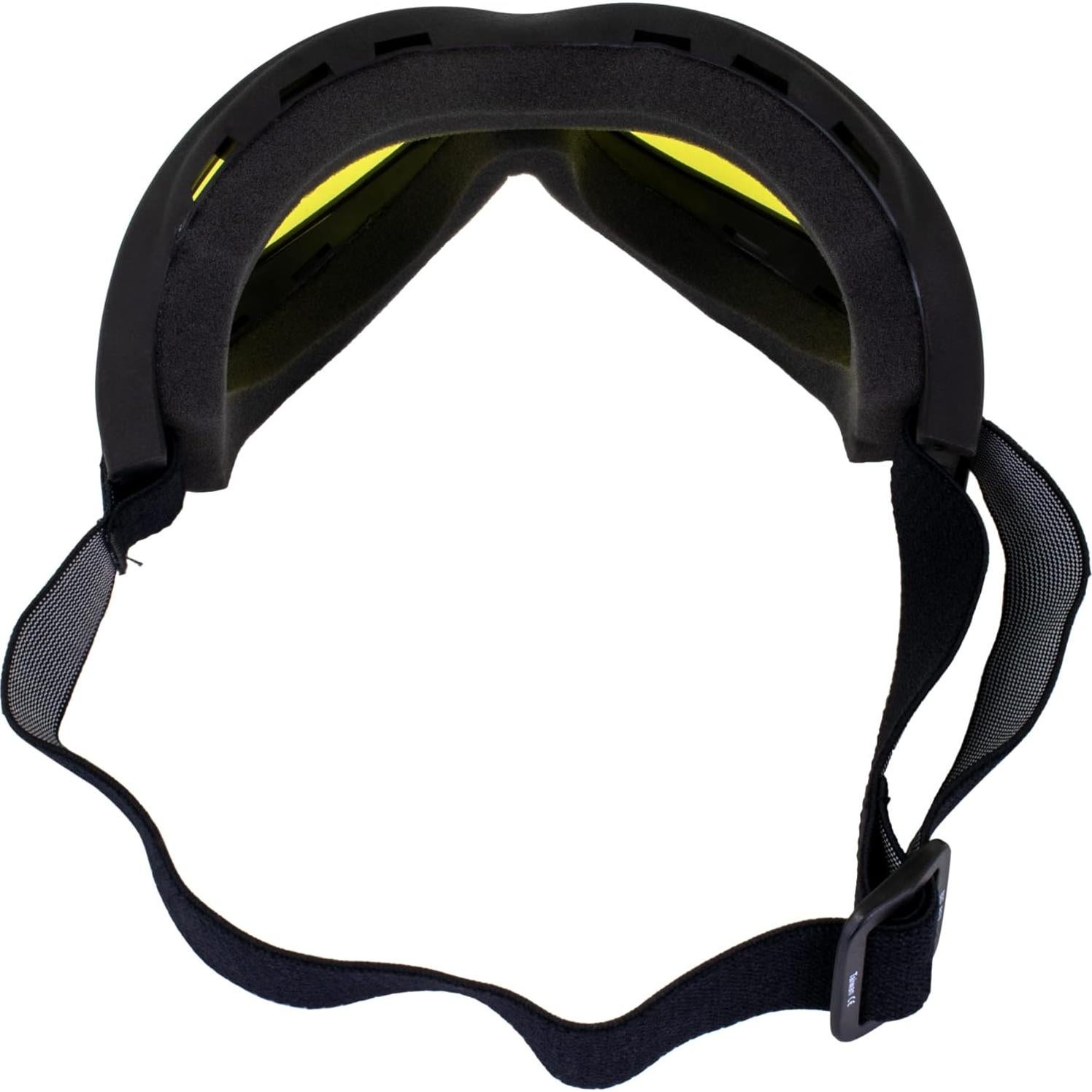 Gafas de Moto Global Vision Big Ben Marco Negro Lente Amarillo