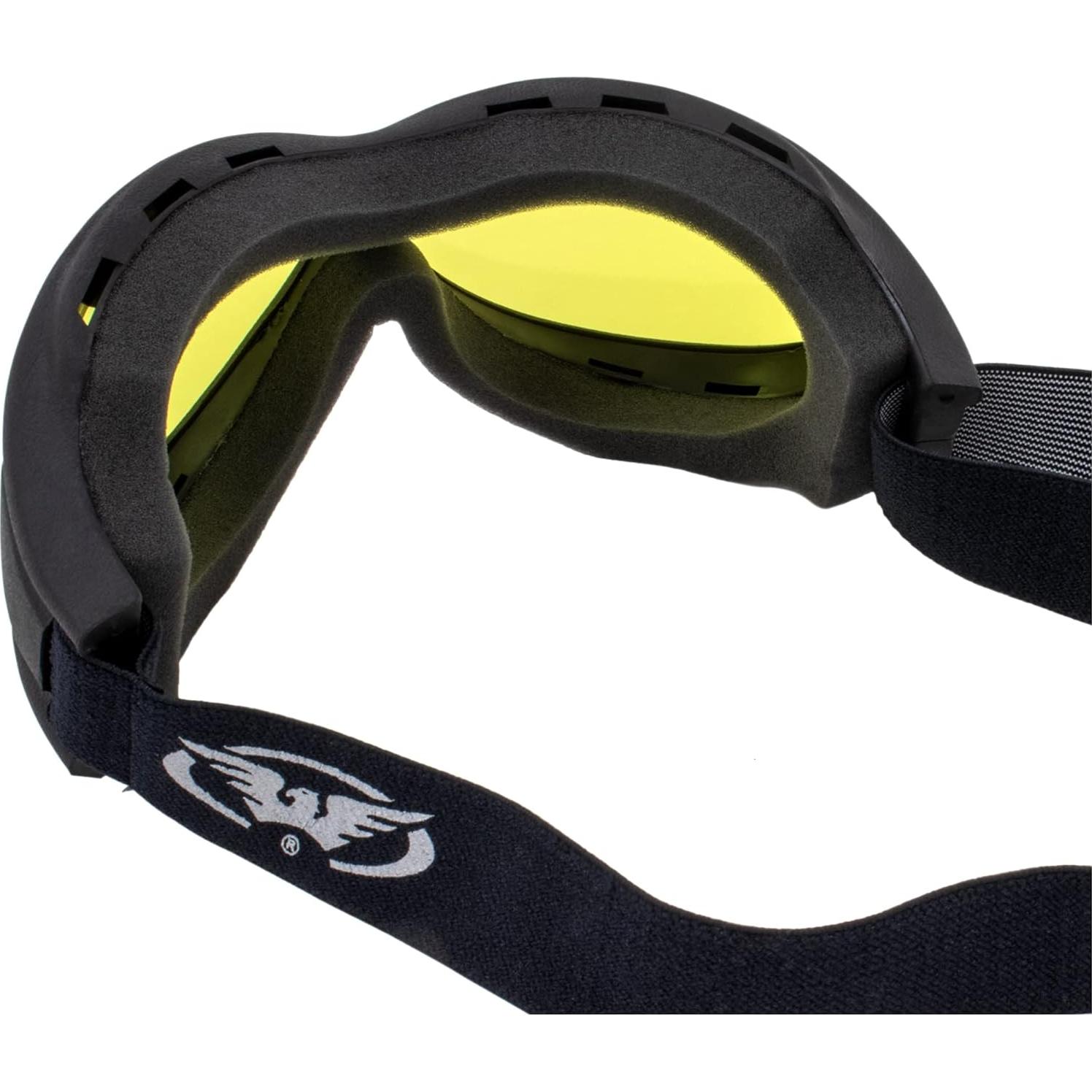 Gafas de Moto Global Vision Big Ben Marco Negro Lente Amarillo