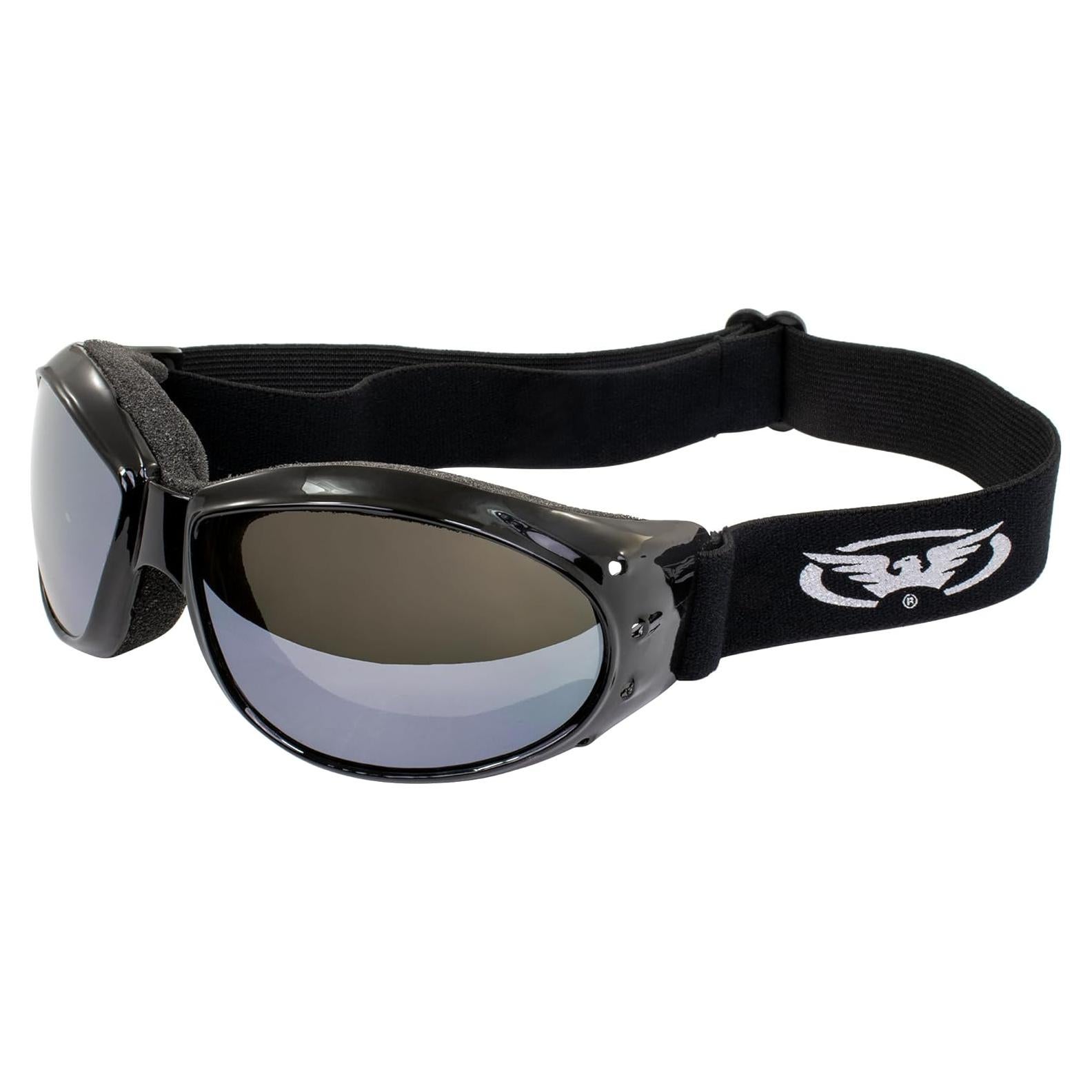 Gafas de Moto Global Vision Red Baron Espejo Flash Acolchadas