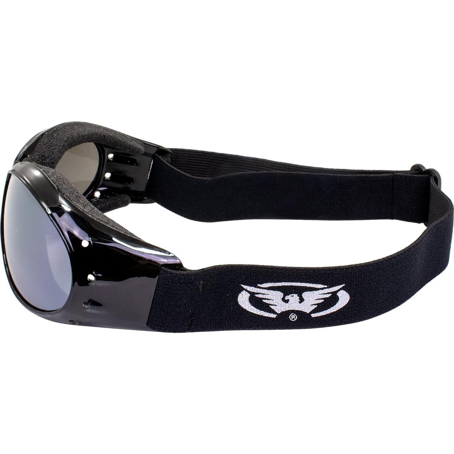 Gafas de Moto Global Vision Red Baron Espejo Flash Acolchadas