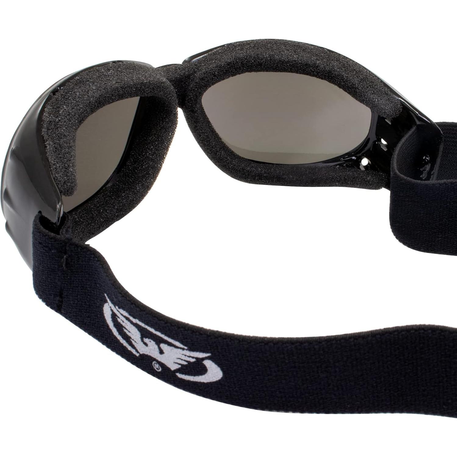 Gafas de Moto Global Vision Red Baron Espejo Flash Acolchadas