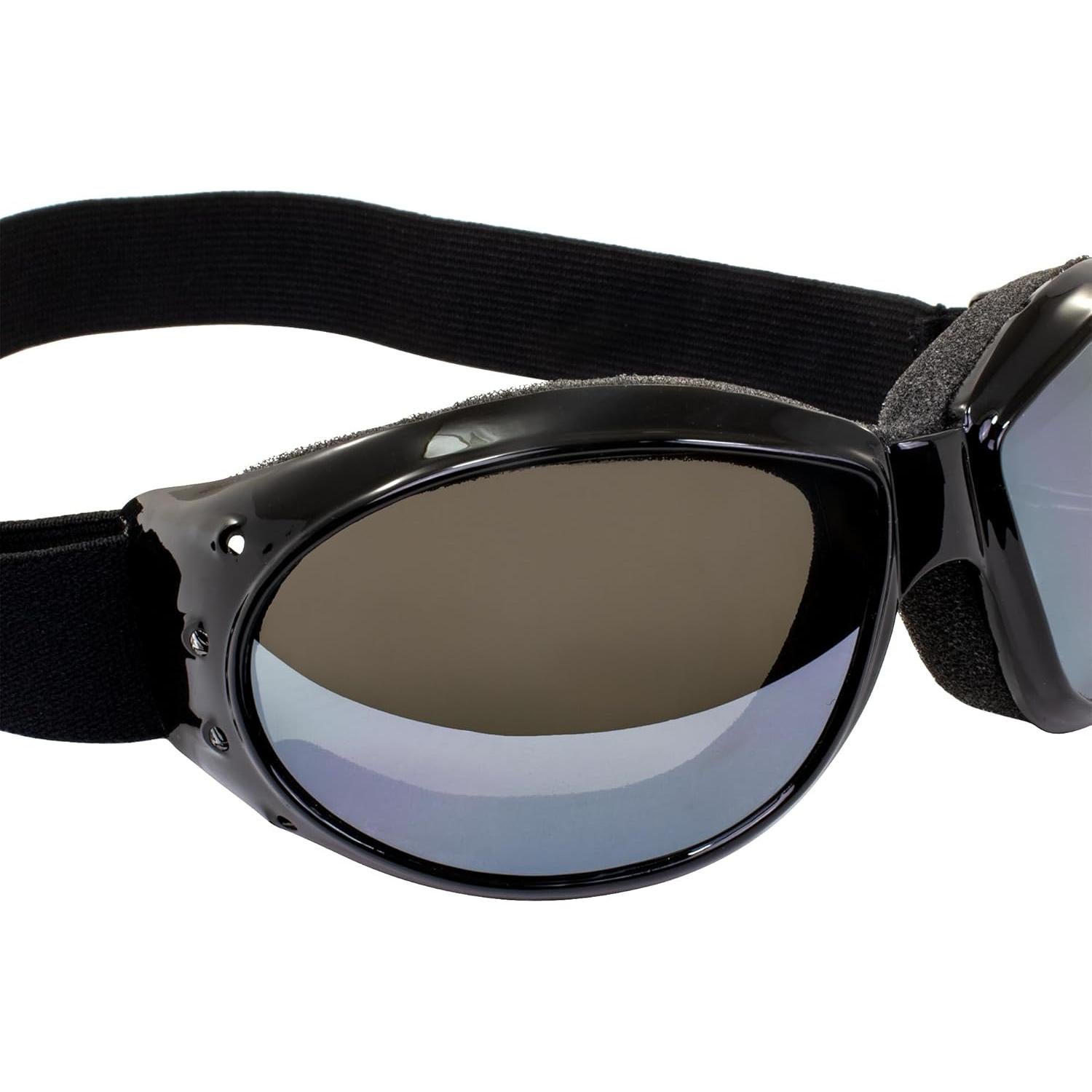 Gafas de Moto Global Vision Red Baron Espejo Flash Acolchadas
