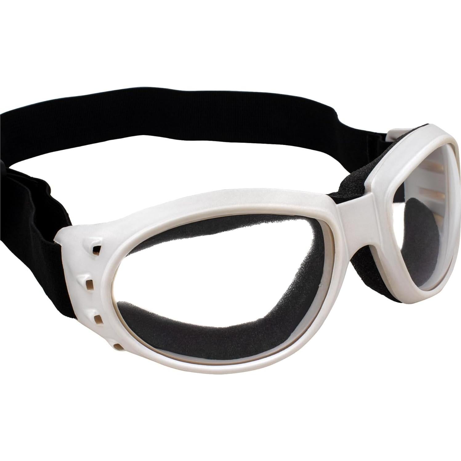 Gafas de Motocicleta Birdz Eyewear Eagle Marco Blanco Lente Clara