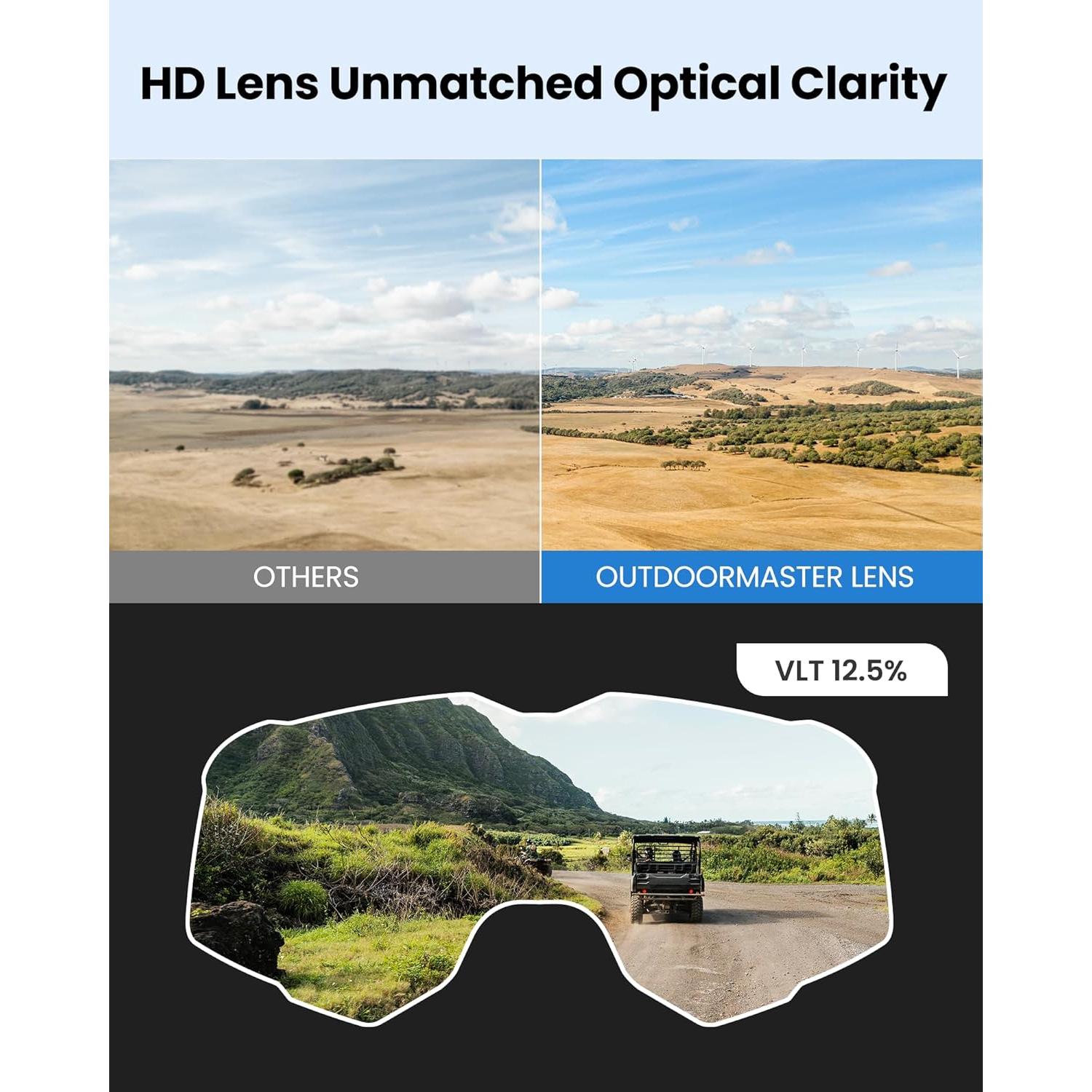 Gafas de Moto OutdoorMaster Tern - Lentes HD Anti-vaho