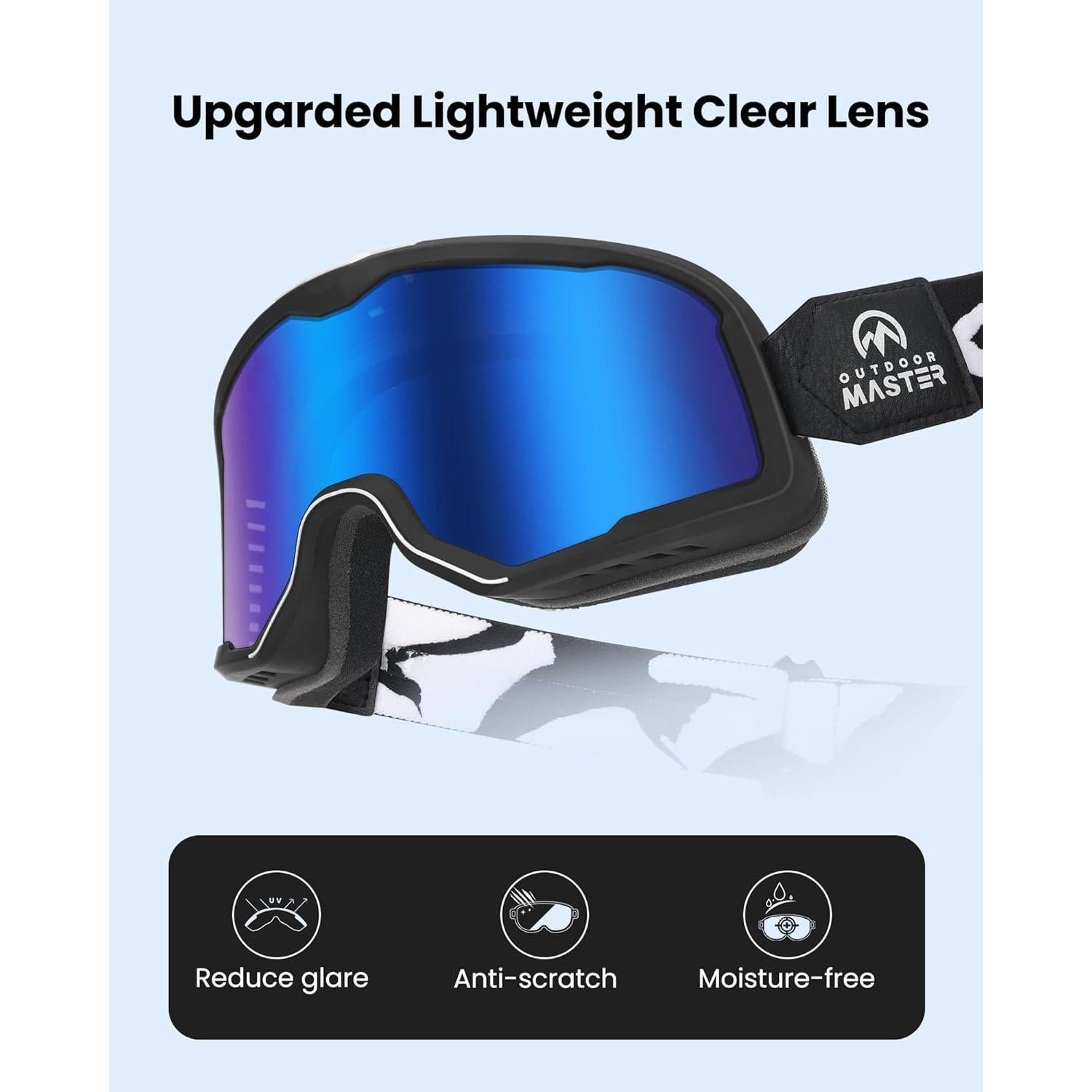 Gafas de Moto OutdoorMaster Tern - Lentes HD Anti-vaho