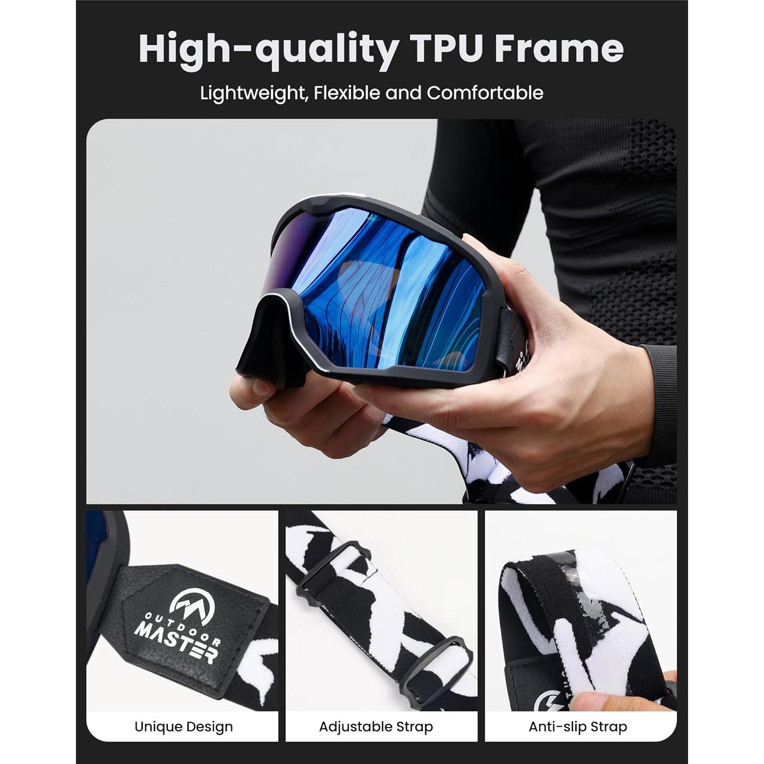 Gafas de Moto OutdoorMaster Tern - Lentes HD Anti-vaho