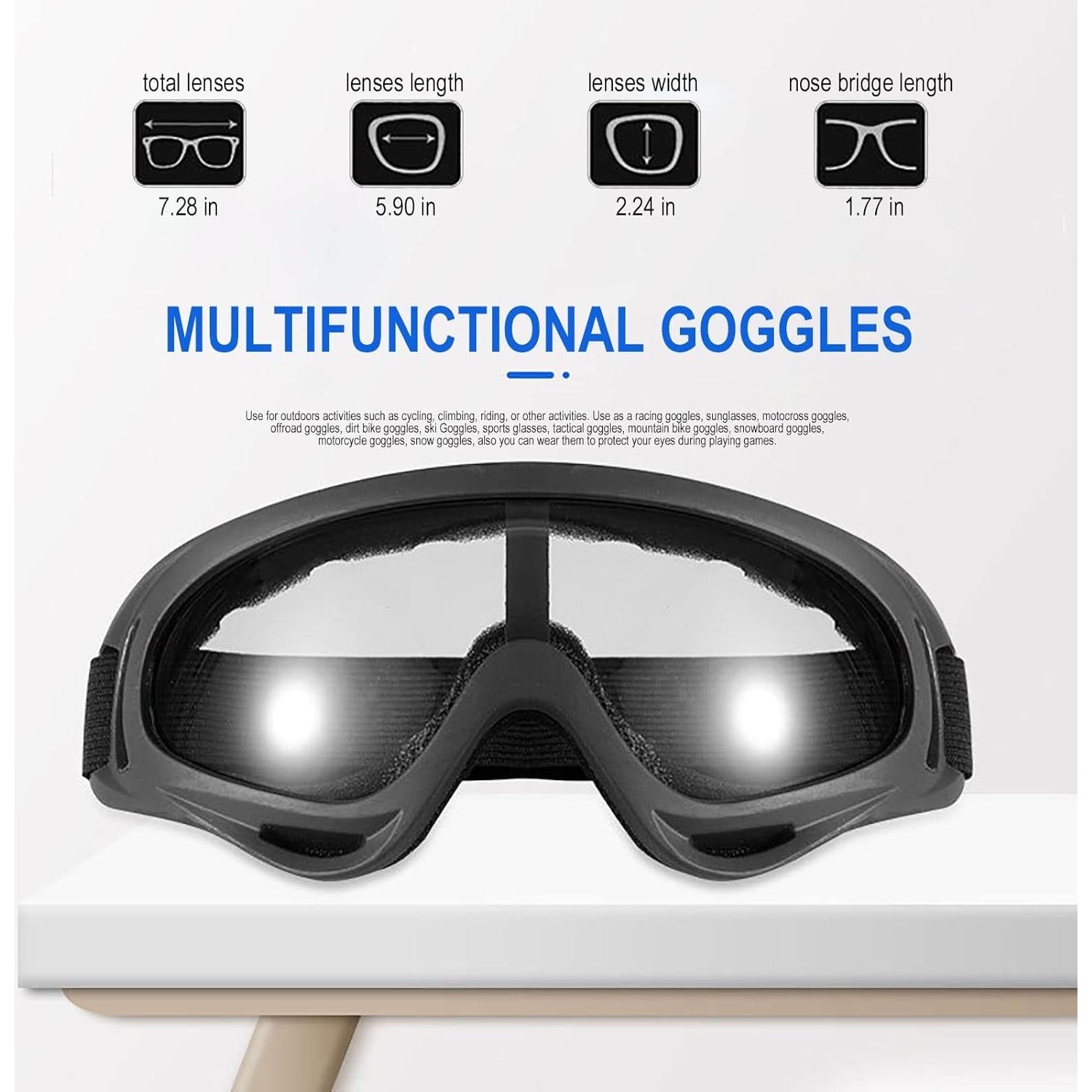 Gafas de Motocicleta ATV con 5 Lentes y 8 Máscaras Faciales