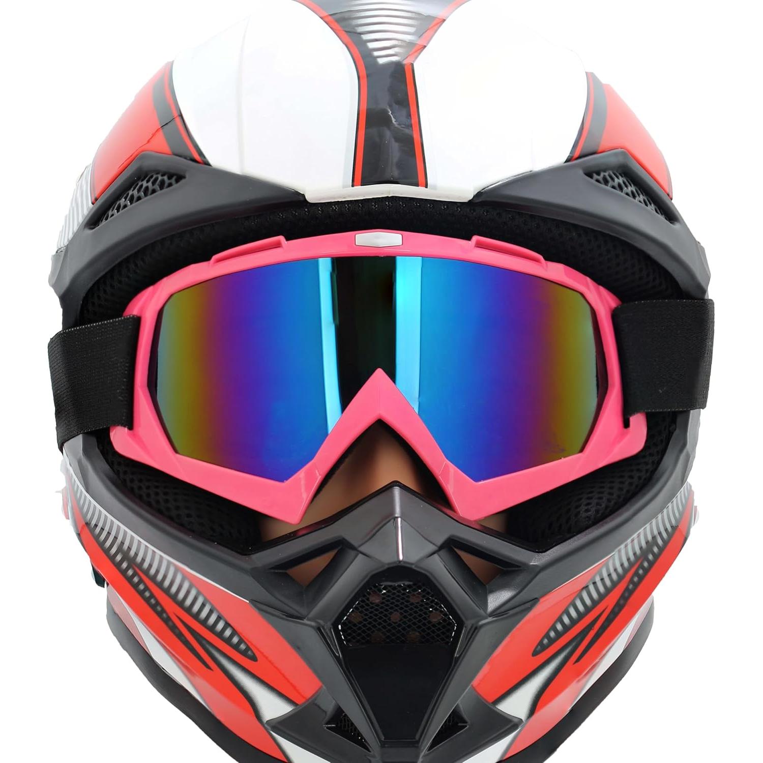 Gafas de Moto Broyeur Unisex con Protección UV y Correa Ajustable