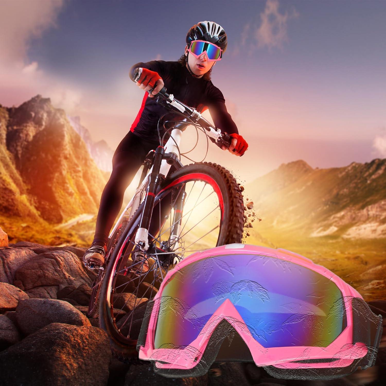 Gafas de Moto Broyeur Unisex con Protección UV y Correa Ajustable