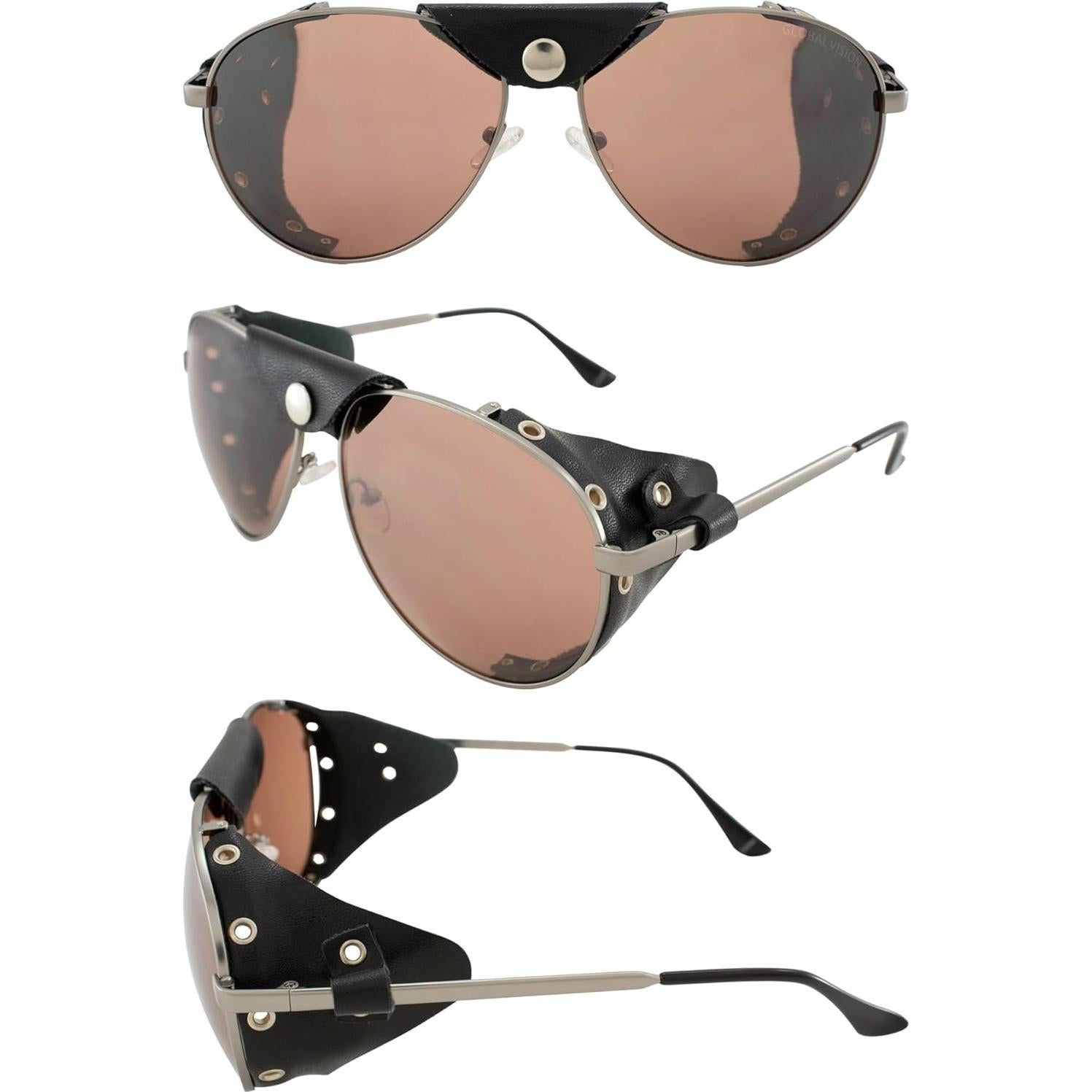 Gafas de sol de motocicleta Global Vision Aviador-3 con protectores