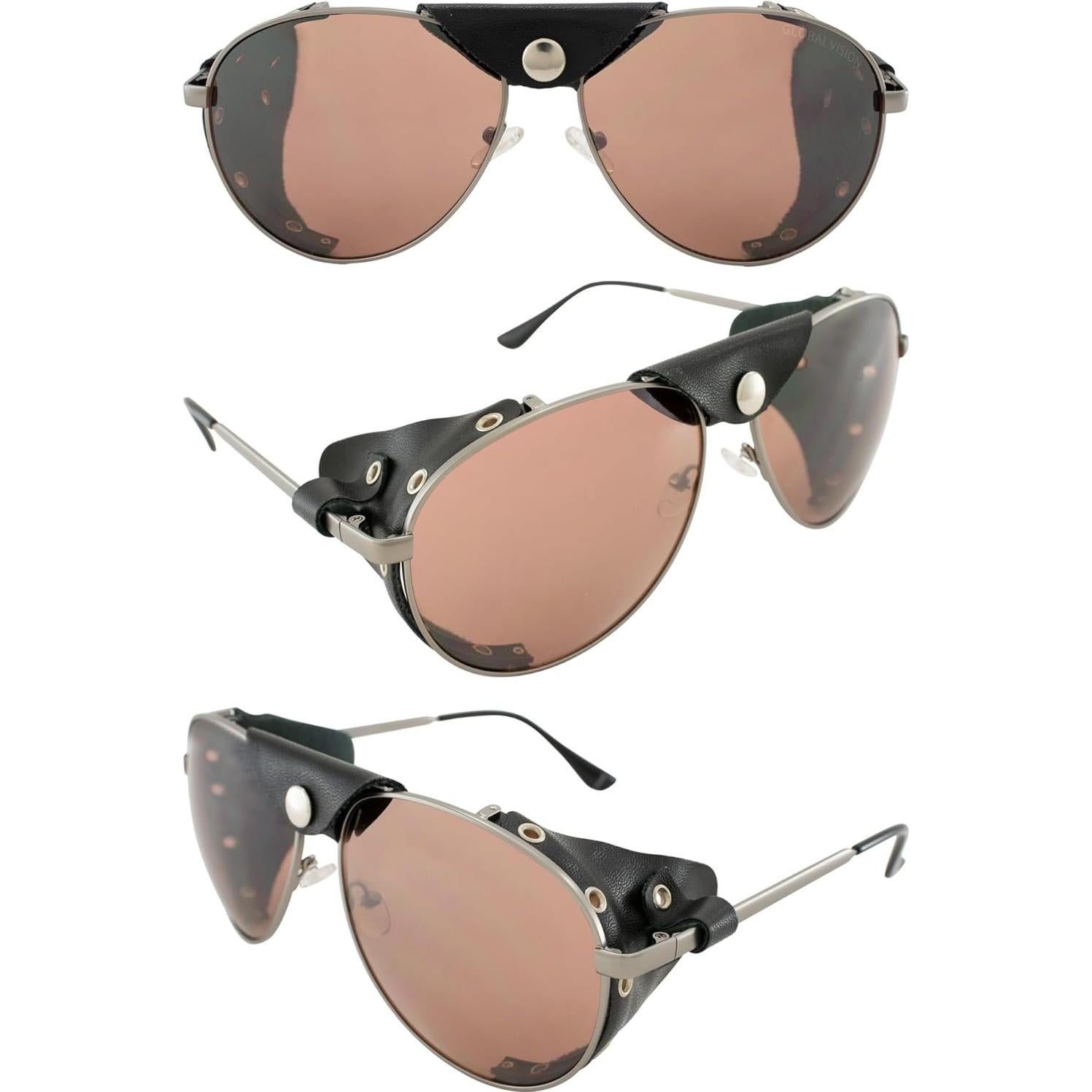 Gafas de sol de motocicleta Global Vision Aviador-3 con protectores