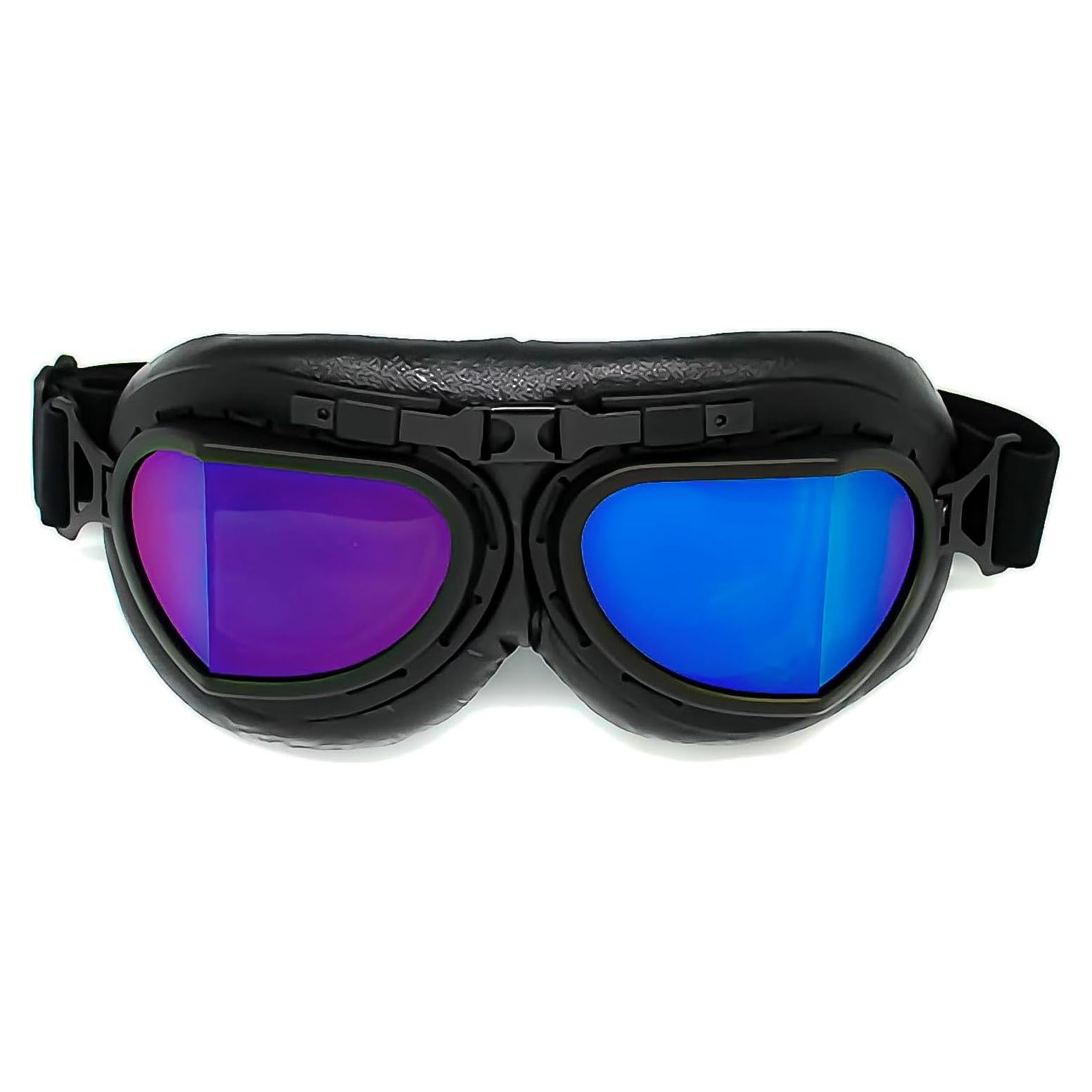 Gafas de Motocicleta 1Storm GK_T10 Vintage Plegables con Lente Clara