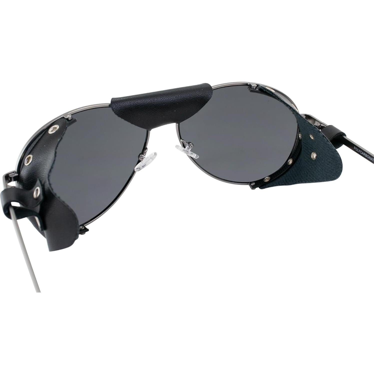 Gafas de sol para motocicleta Global Vision Aviator-3 con protectores de cuero