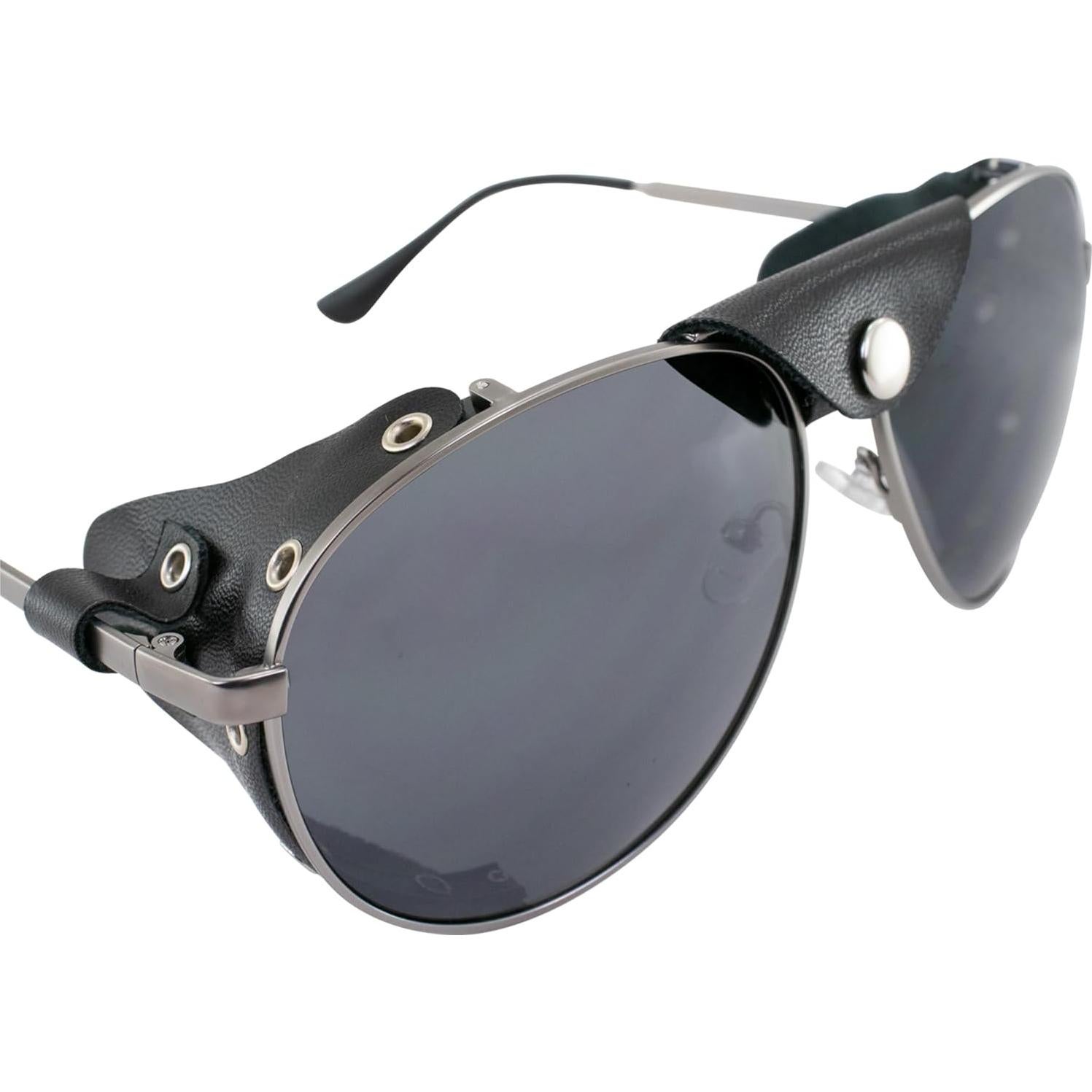 Gafas de sol para motocicleta Global Vision Aviator-3 con protectores de cuero