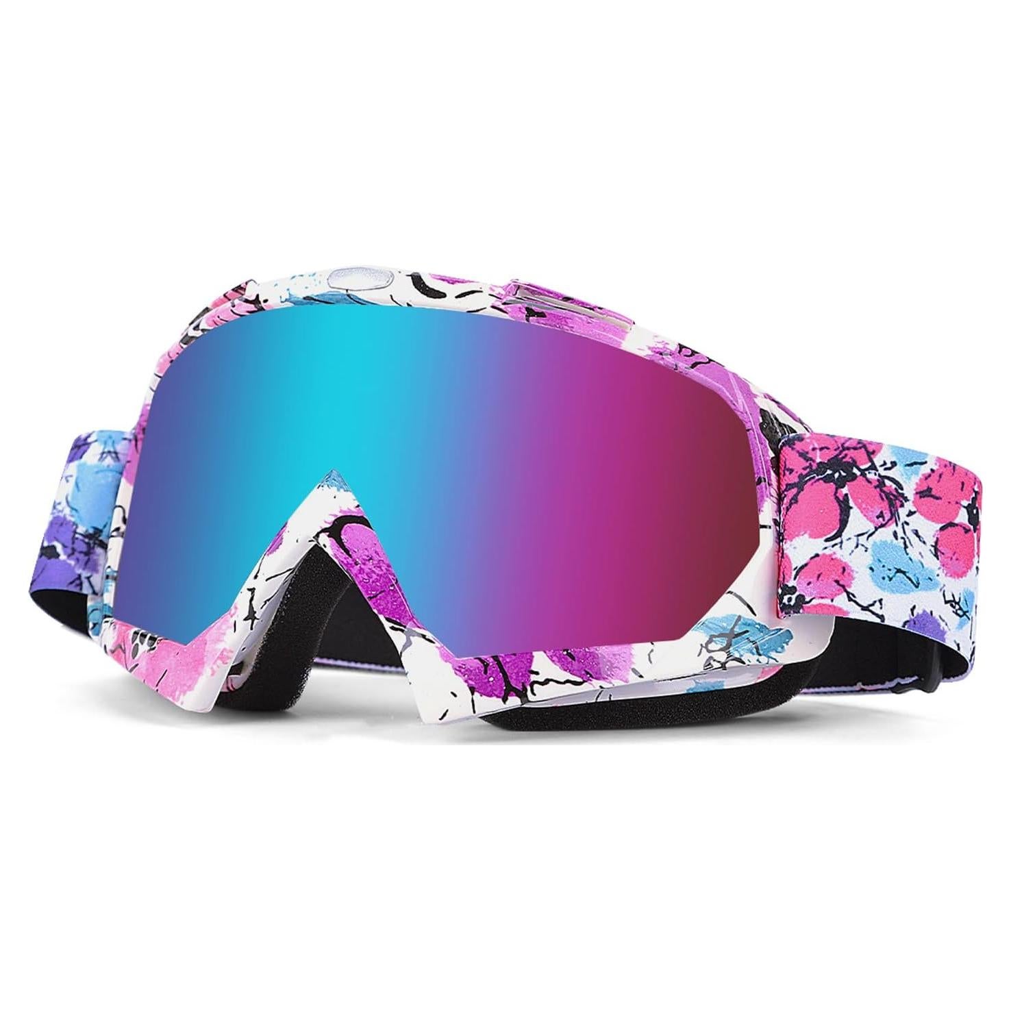 Gafas de Motocross Beyisi UV400 Rosa Púrpura Antideslizantes