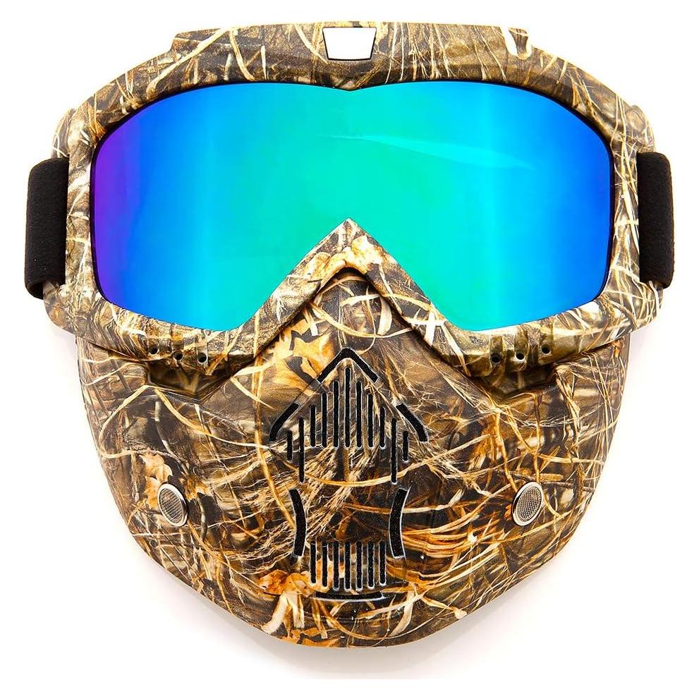 Gafas de Motocicleta SPOSUNE con Máscara Desmontable UV400