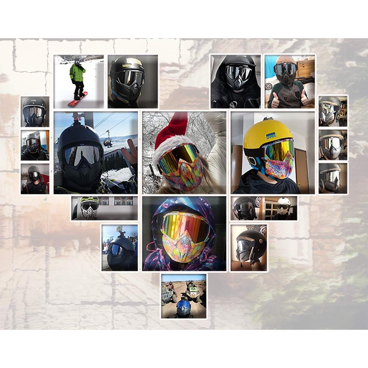 Gafas de Motocicleta SPOSUNE con Máscara Desmontable UV400